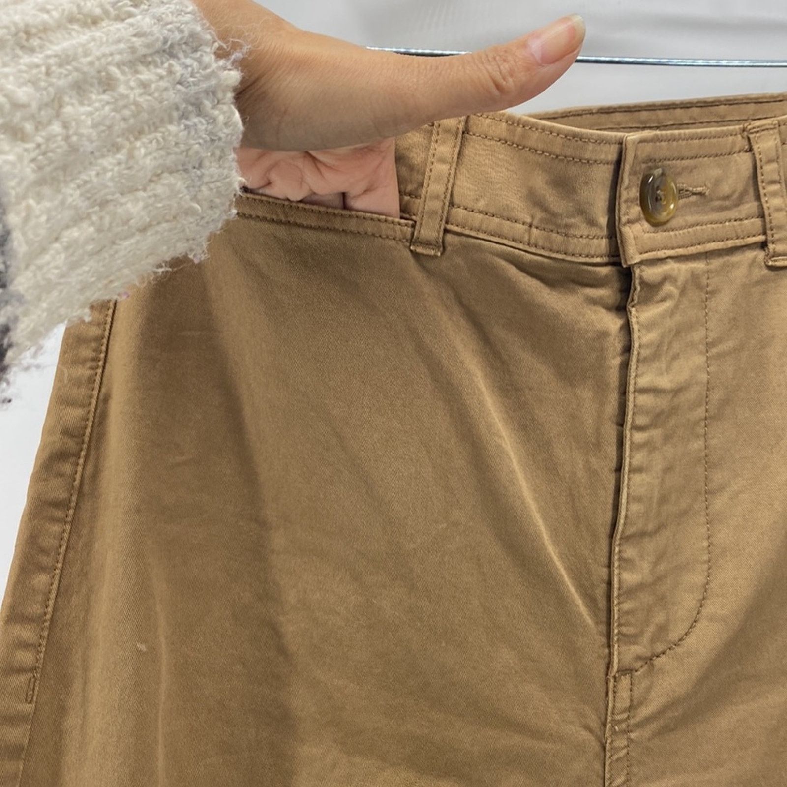 Everlane Everlane khaki high waisted wide leg cropped pants size 4 Size 27" / US 4 / IT 40 - 5 Thumbnail