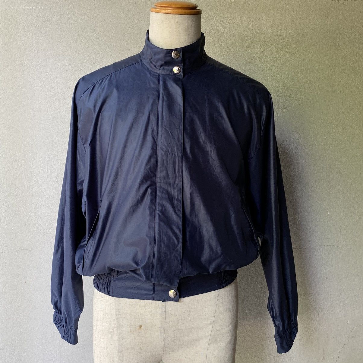 Dior Vintage Christian Dior Navy Stand Collar Windbreaker Size US M / EU 48-50 / 2 - 8 Thumbnail