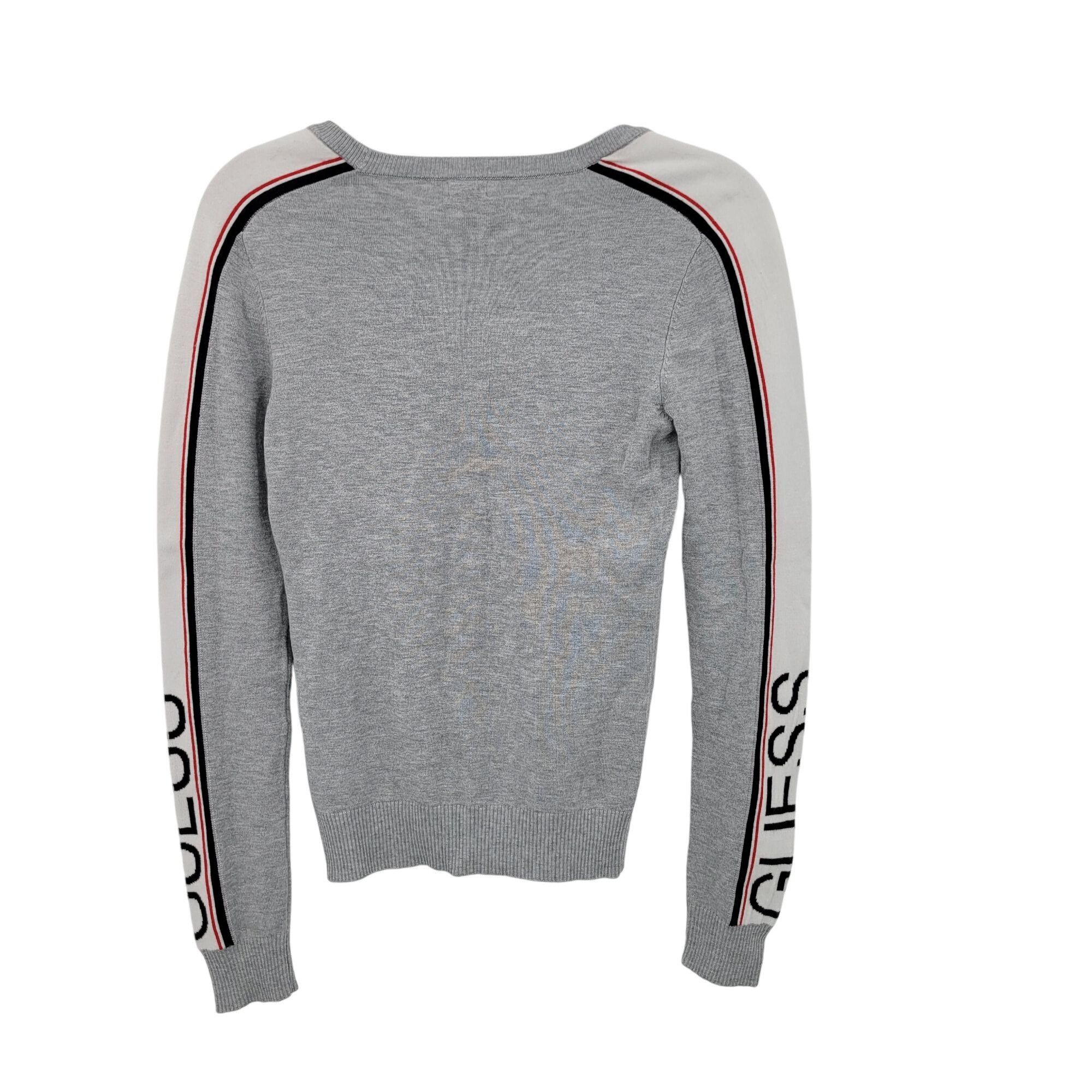 Guess Vtg 90s Guess Womens Gray Knit Logo Spell Out Sweater Sz S S Size S / US 4 / IT 40 - 2 Thumbnail