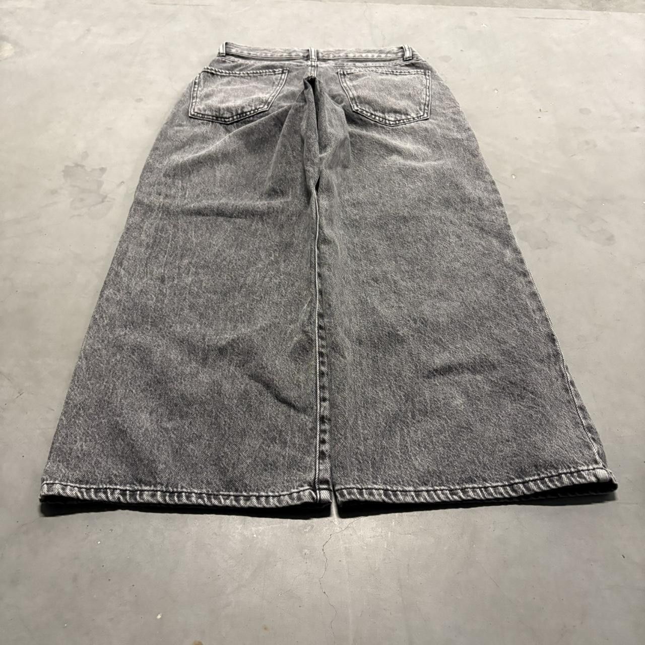 Vintage Crazy Vintage Y2K/2000s Super Baggy WideLeg Black Denim Jeans! Size 25" / US 0 / IT 36 - 4 Thumbnail