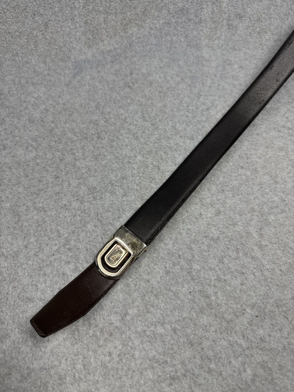 Dior Vintage Christian Dior Logo Buckle Black Leather Belt Unisex Size ONE SIZE - 12 Thumbnail
