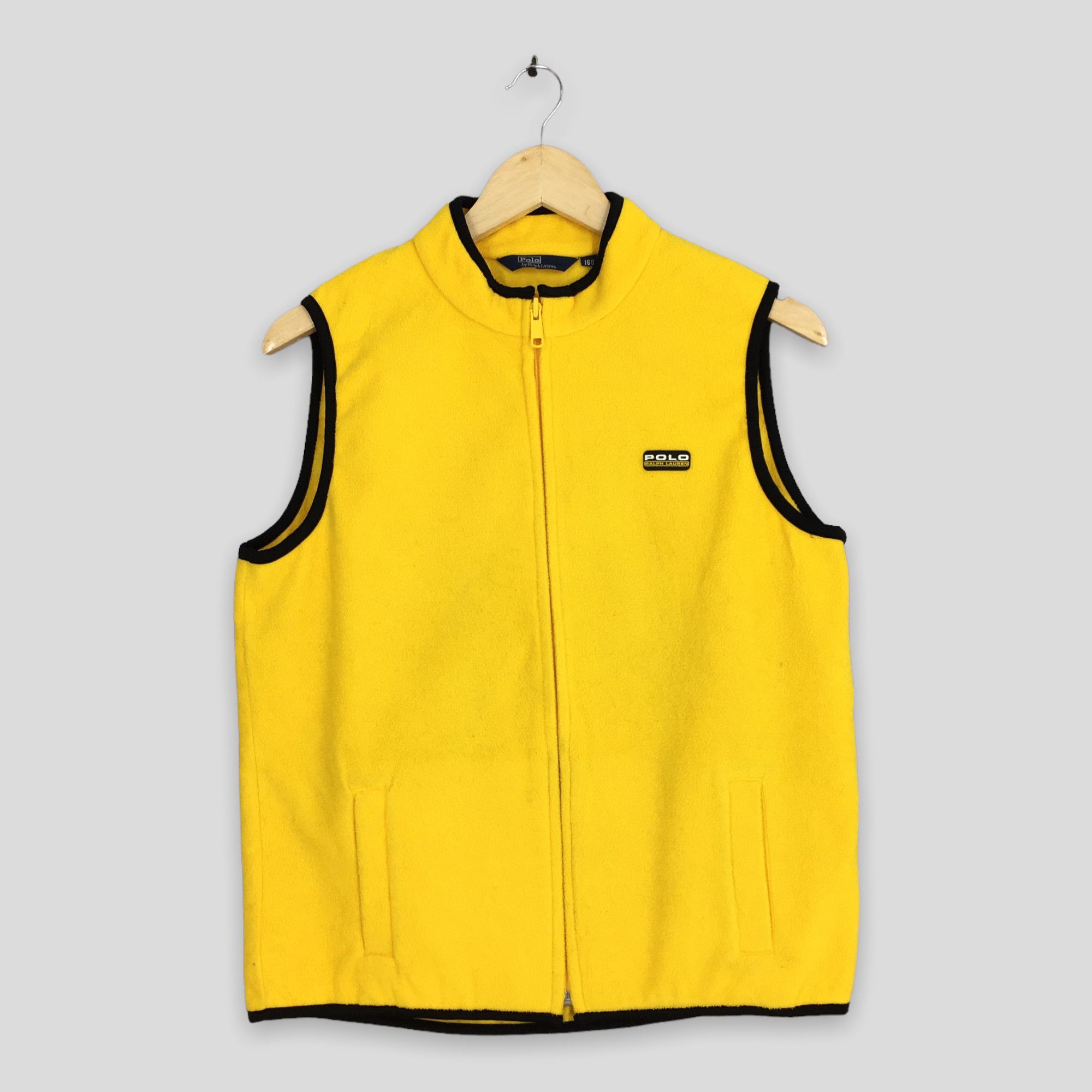 Polo Ralph Lauren Vintage 90's Polo Ralph Lauren Fleece Vest Yellow Medium Size US M / EU 48-50 / 2 - 1 Thumbnail
