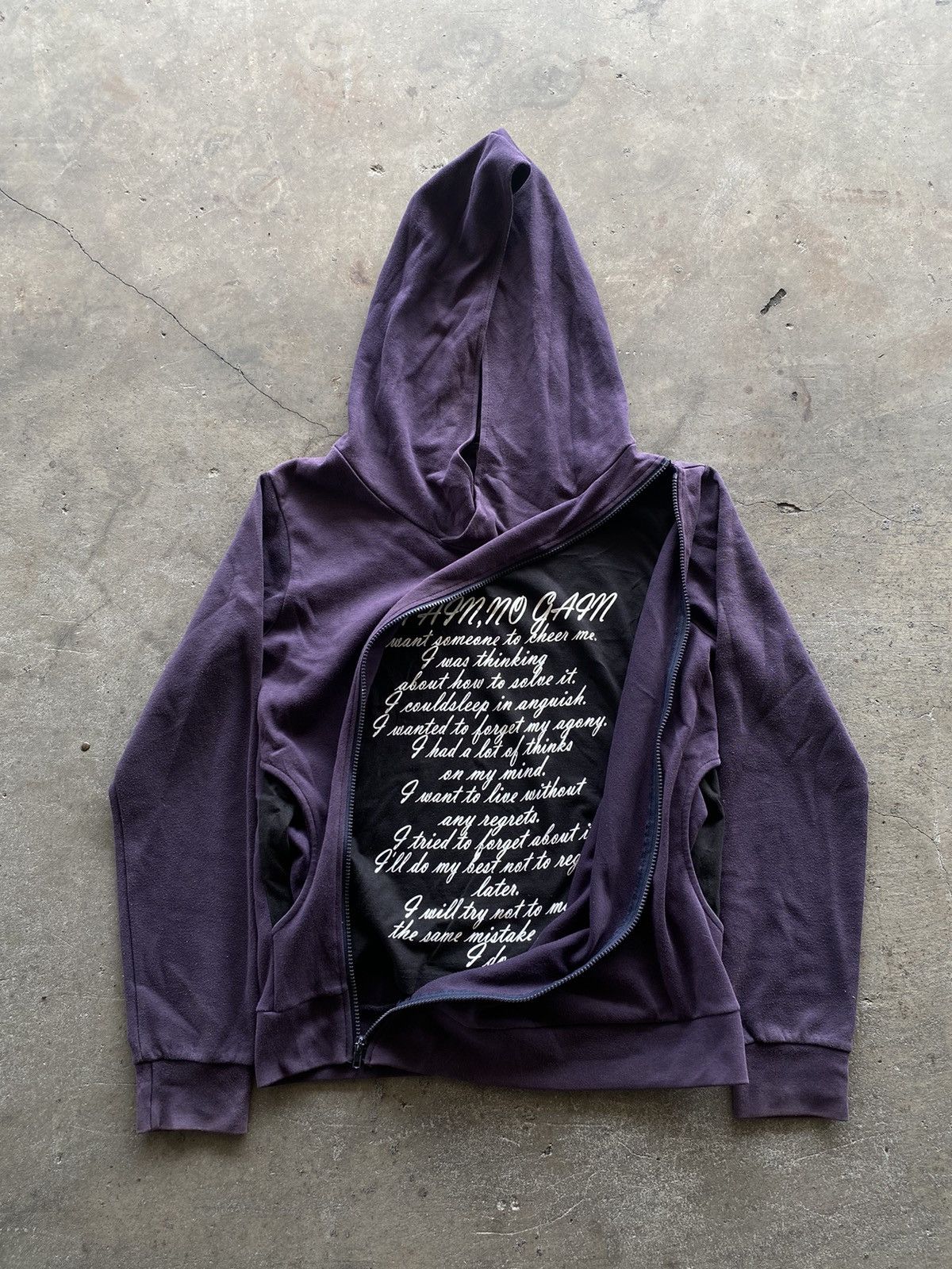 Le Grande Bleu (L.G.B.) LGB Asymmetrical Raw Zip Hoodie | Grailed