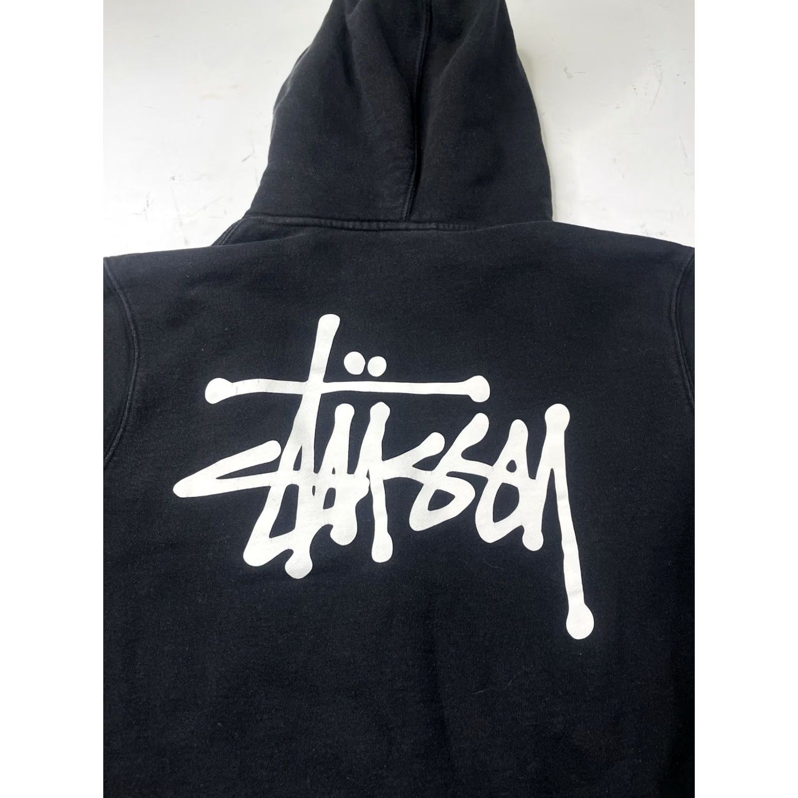 Logo 7 Stussy Hoodie Sweatshirt Black Fleece Pullover Medium Logo Skate Size US M / EU 48-50 / 2 - 2 Thumbnail