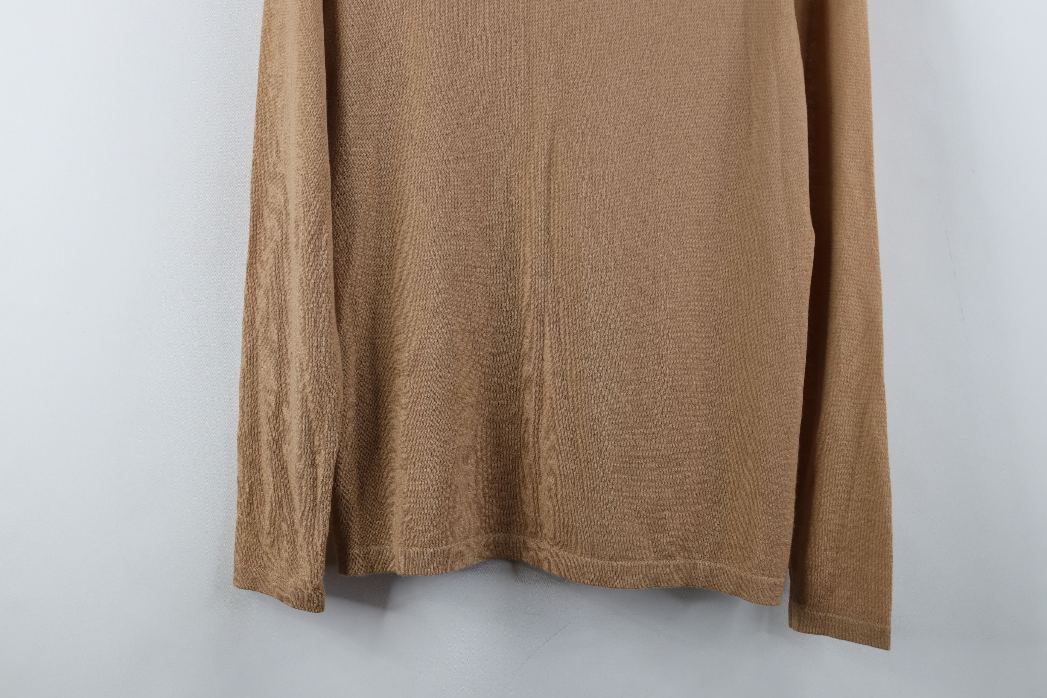 Neiman Marcus × Vintage Neiman Marcus Blank Soft Cashmere Knit Ribbed Sweater Beige Size L / US 10 / IT 46 - 12 Thumbnail