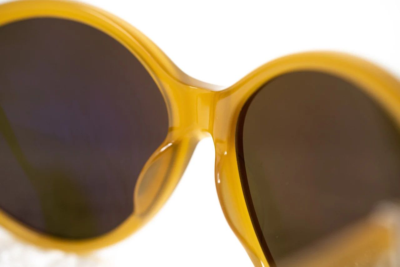 Ann Demeulemeester Sunglasses Oversized Honey and Green