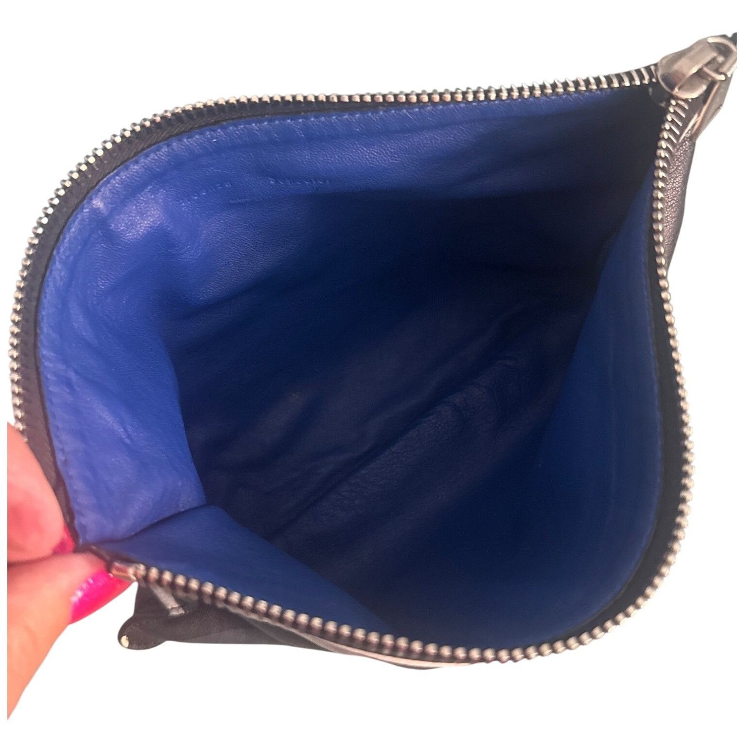 Proenza Schouler Proenza Schouler Camouflage Leather Pouch Blue Interior 11"x Size ONE SIZE - 4 Thumbnail