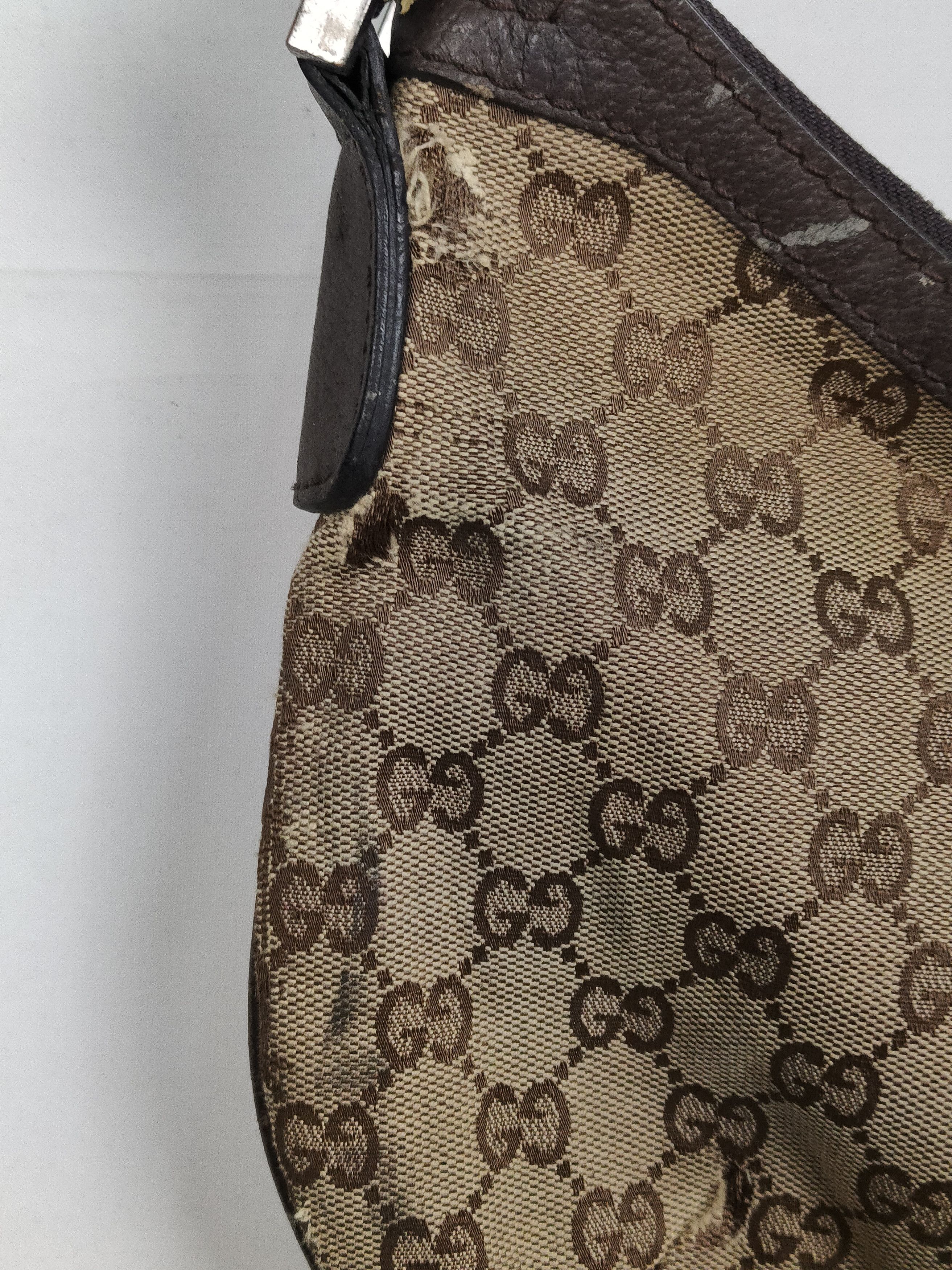 Gucci Gucci Monogram Distressed Canvas Shoulder Bag Size ONE SIZE - 7 Thumbnail