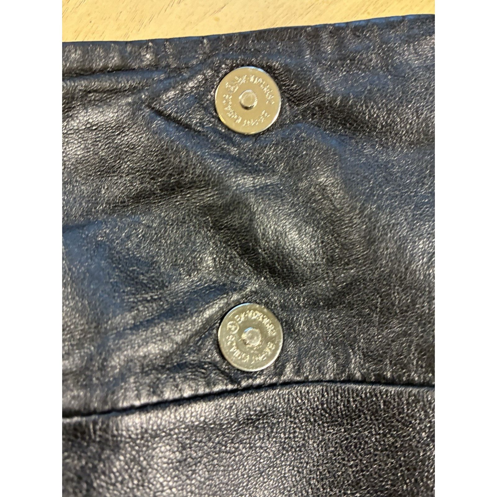 I.N.C VTG Black Leather Mini Skirt Buckle Belt 80s Retro Sexy 12 Size 34" / US 12 / IT 48 - 12 Thumbnail