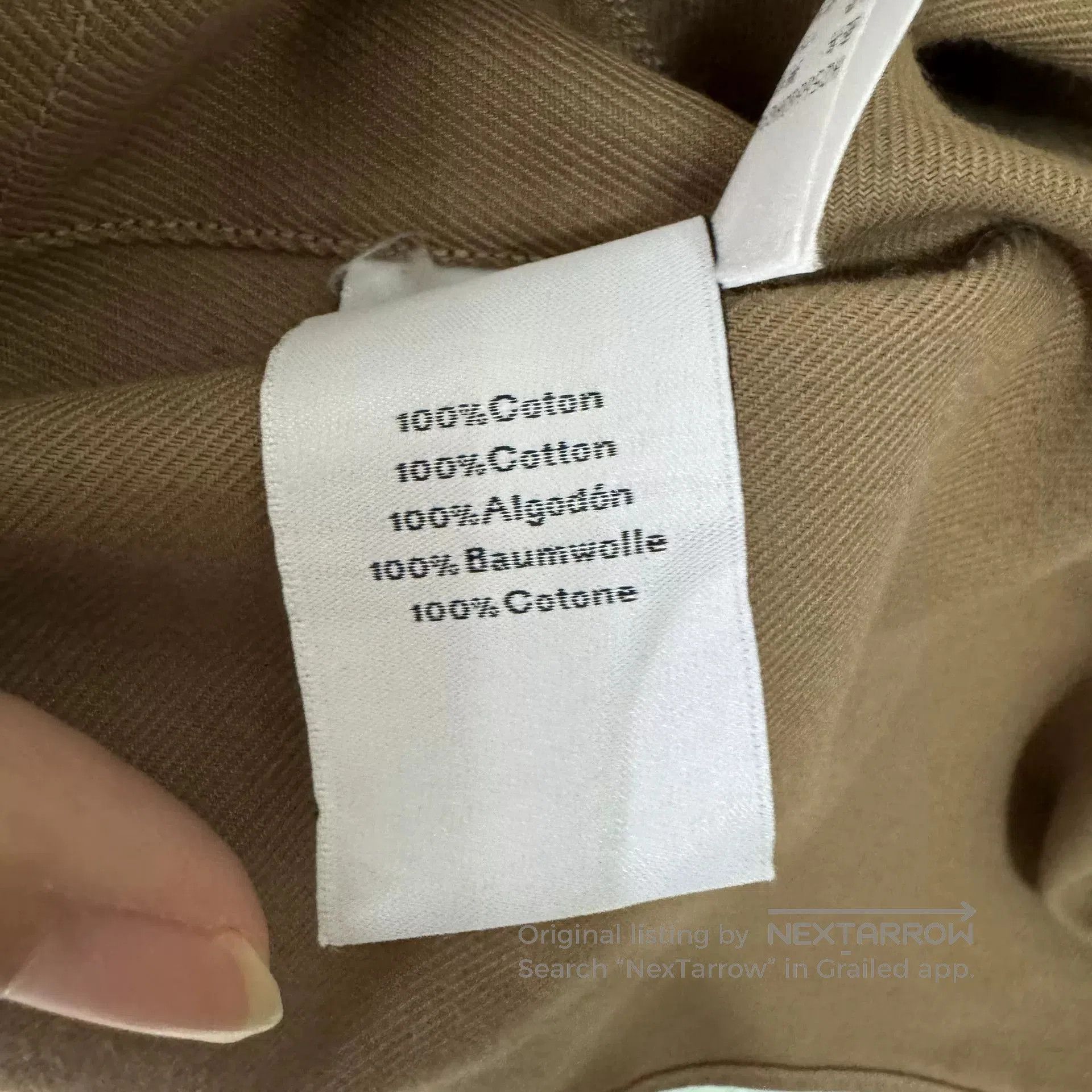 Hermes Hermes Men's Beige Cotton Shirt Jacket. Size US XXS / EU 40 - 4 Thumbnail
