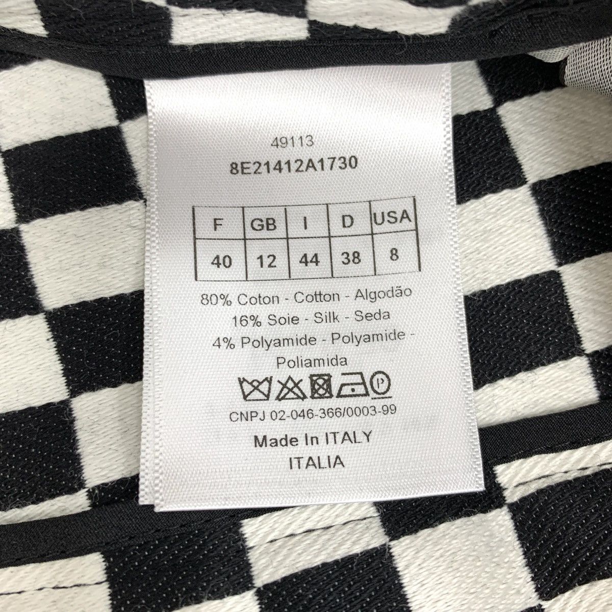 Dior Christian Dior Black & White Checkered Casual Shorts K26WX Size 27" / US 4 / IT 40 - 6 Thumbnail