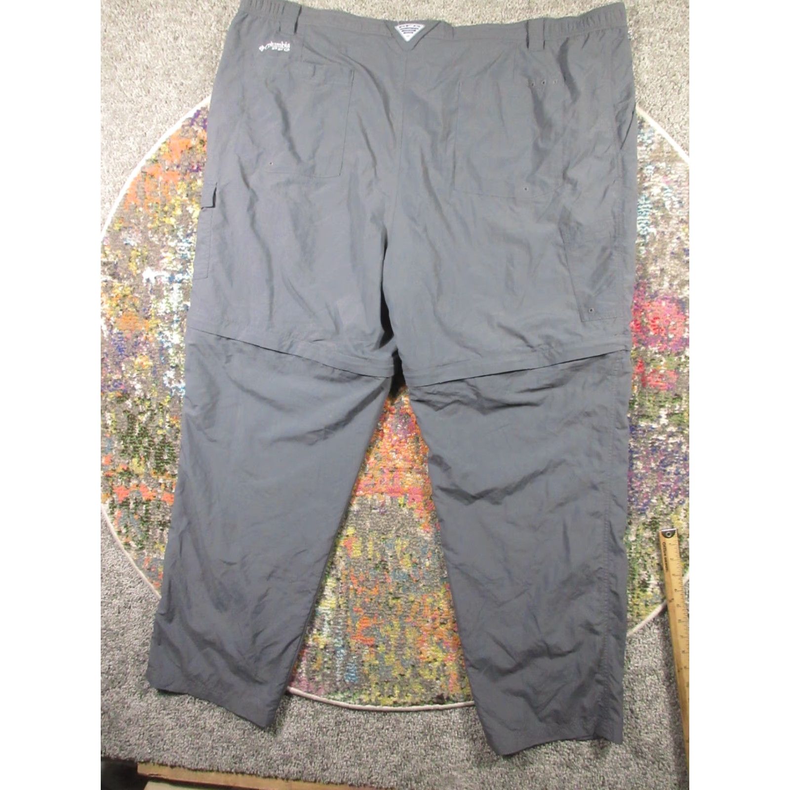 Vintage Columbia Omni-Shade Convertible Cargo Pants Mens 52 Regular Gray Nylon Lightweight Size US 36 / EU 52 - 2 Thumbnail