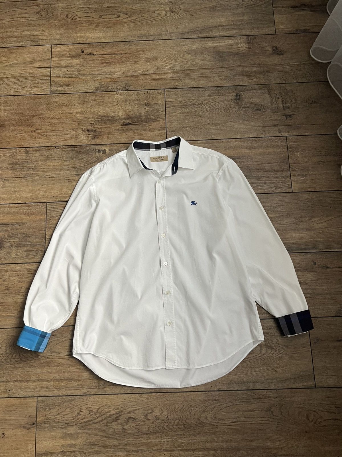 Burberry Burberry Nova Check White Shirt Size US L / EU 52-54 / 3 - 1 Thumbnail