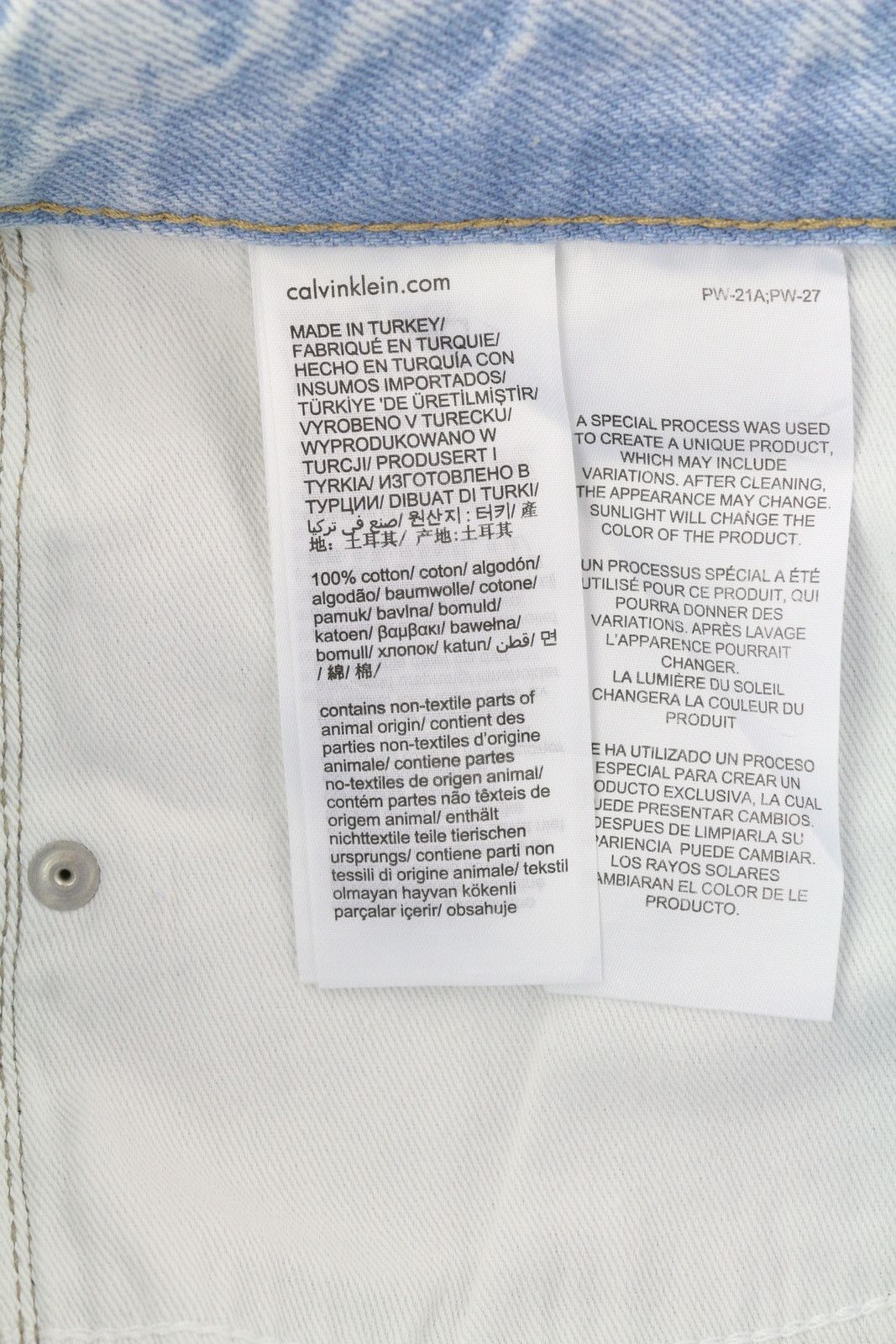 Calvin Klein 90S STRAIGHT W30 Light Blue Washed Zip Fly Denim 85298 Size US 30 / EU 46 - 8 Thumbnail