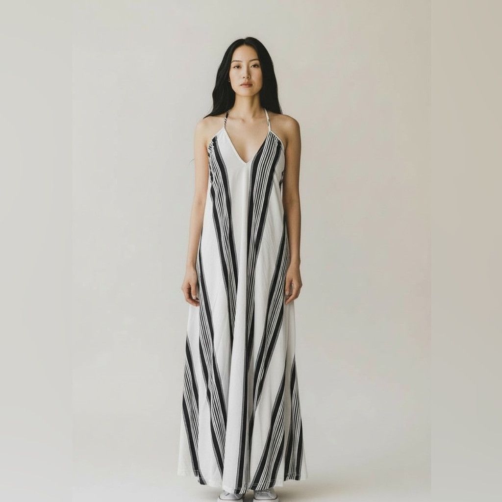 NO ID Debbie Dabble by Angel Biba Black White Maxi Dress Medium Size M / US 6-8 / IT 42-44 - 1 Thumbnail
