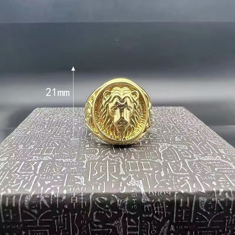 Jewelry × Vintage Stainless Steel Hip Hop Lion Ring (size 7 to 13) Size ONE SIZE - 5 Thumbnail