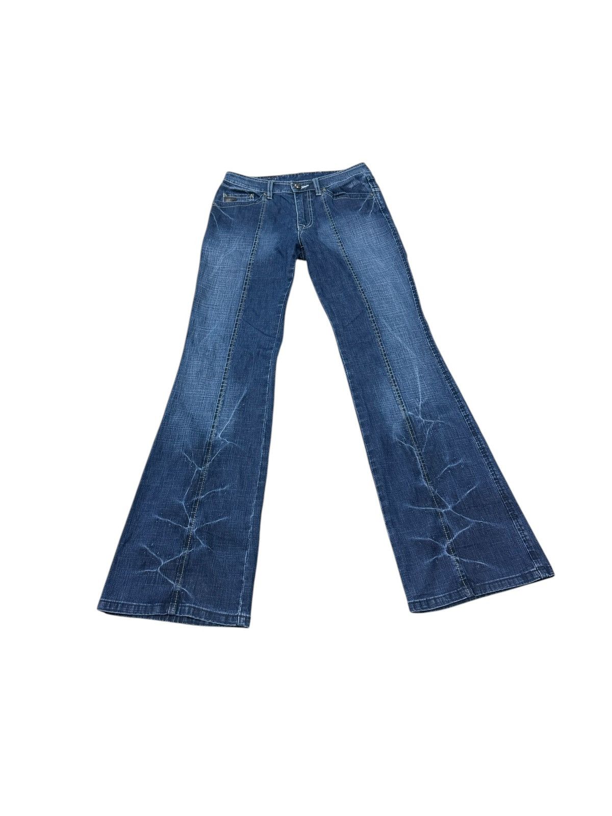 Designer CA CEST CA BLUE FLARE JEANS Size 29" - 3 Thumbnail