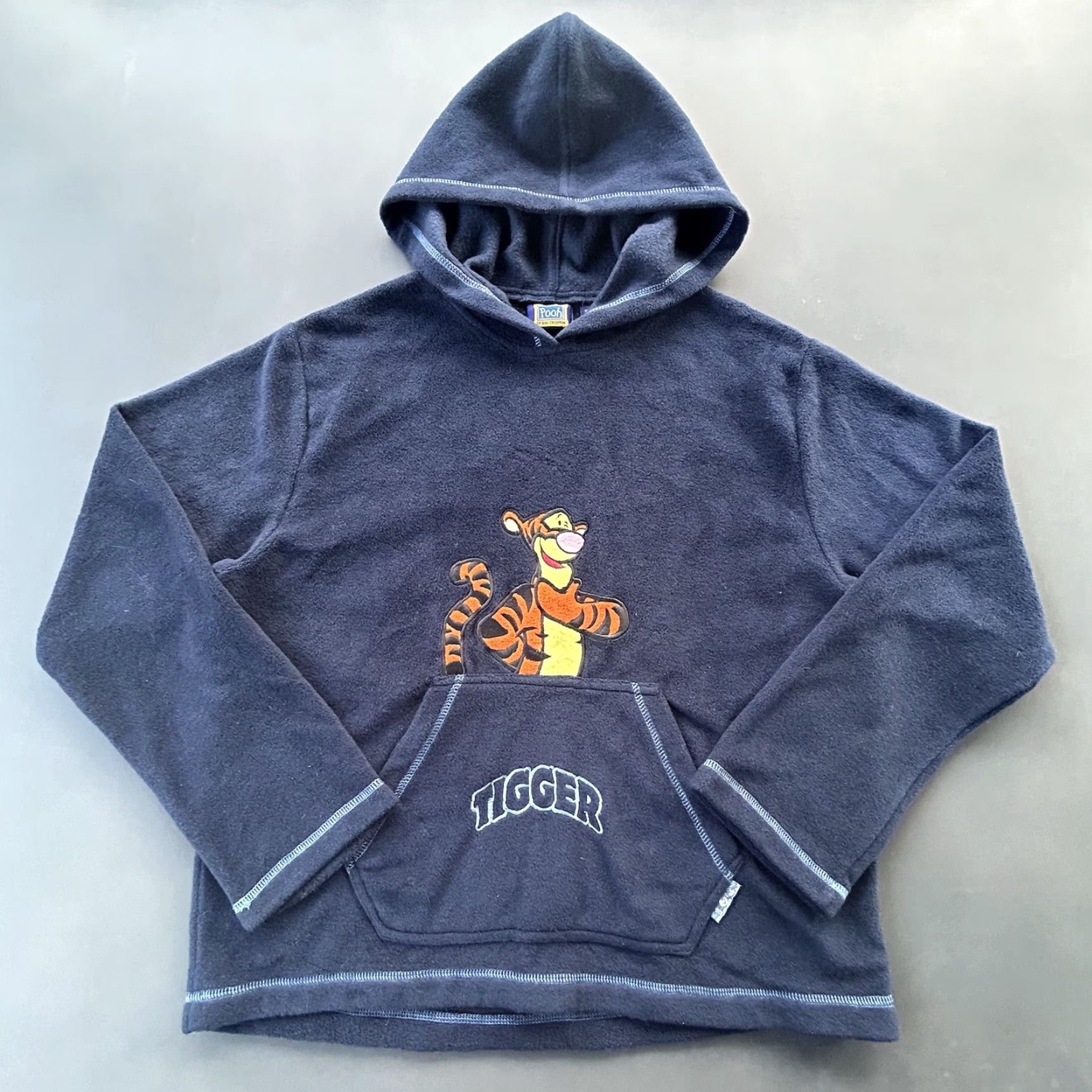 Disney VINTAGE Disney Tigger Hoodie Women’s Large Blue 90s Embroidered Full Zip Crew Neck Fleece Jacket Sweatshirt【Disney】 Size L / US 10 / IT 46 - 2 Thumbnail
