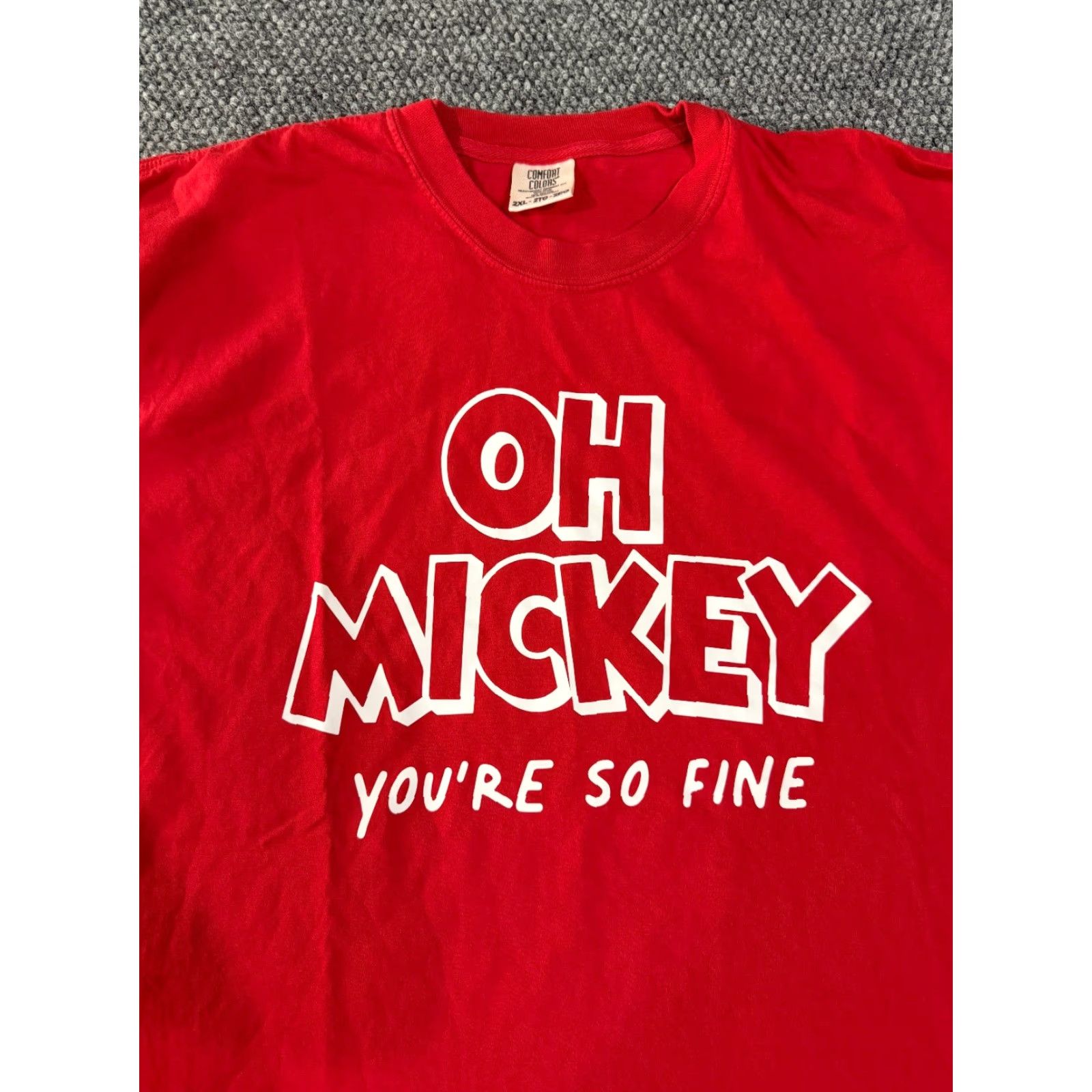 Comfort Colors Comfort Colors T-Shirt Mens 2XL Red Graphic Mickey Casual Shirt Mens Size US XXL / EU 58 / 5 - 3 Thumbnail