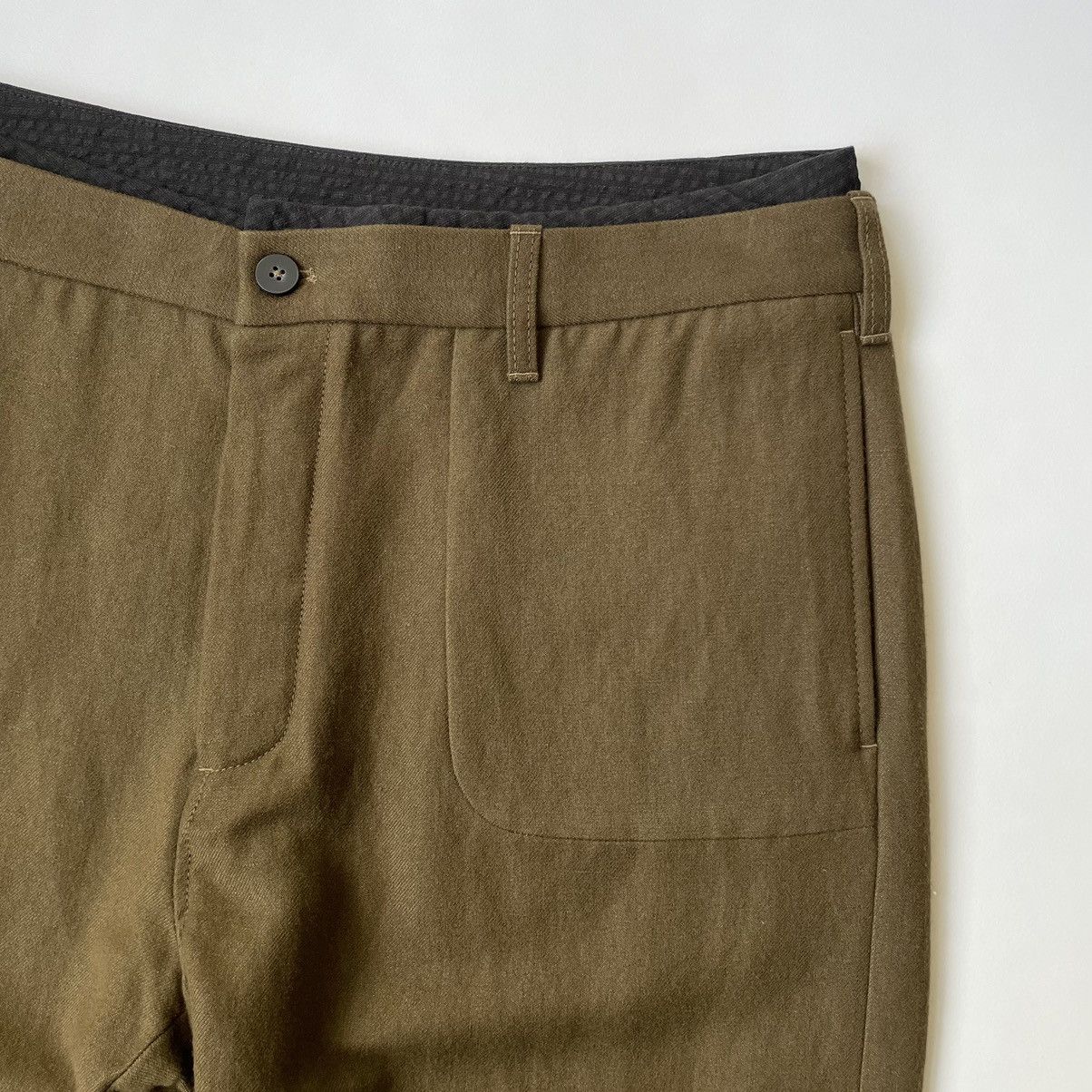 Ann Demeulemeester Moss Green Wool Utility Trousers Size US 36 / EU 52 - 6 Thumbnail