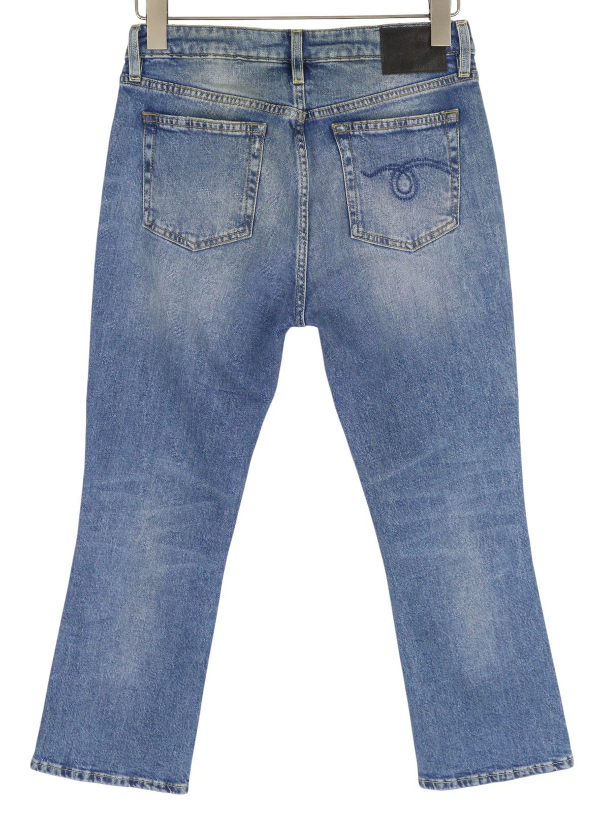 R13 KICK 29 Jasper Stretch Ankle Washed Faded Blue 85434 Size 29" - 4 Thumbnail