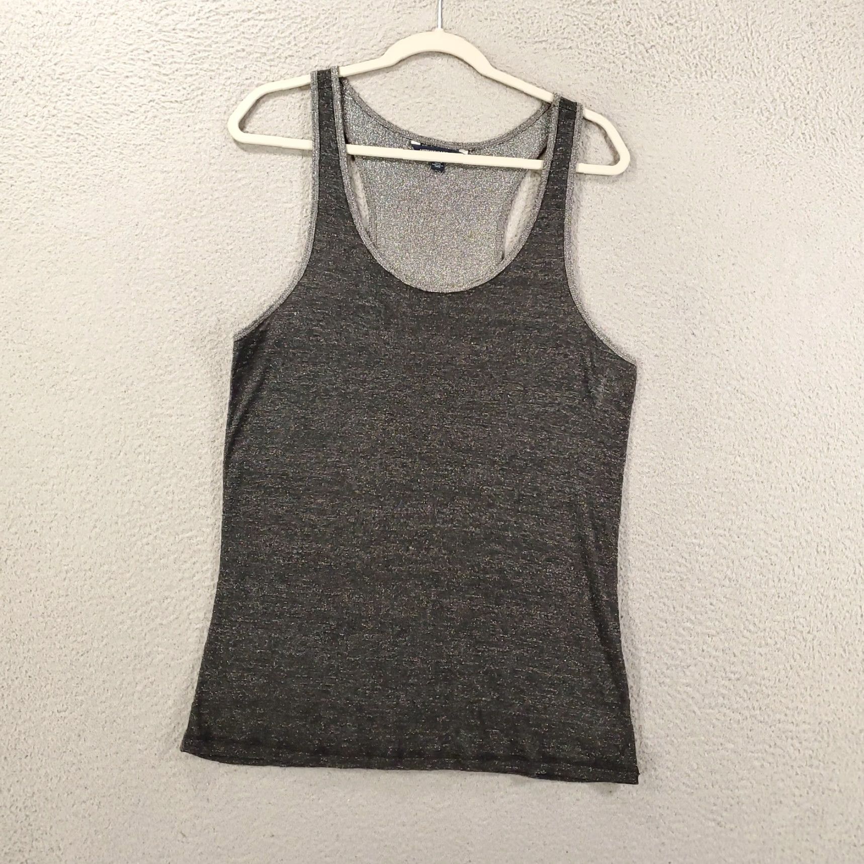 American Eagle Outfitters VINTAGE American Eagle Outfitters Tank Top Womens XL Gray Sleeveless Basic Short Crew Neck Summer Casual Size XL / US 12-14 / IT 48-50 - 2 Thumbnail