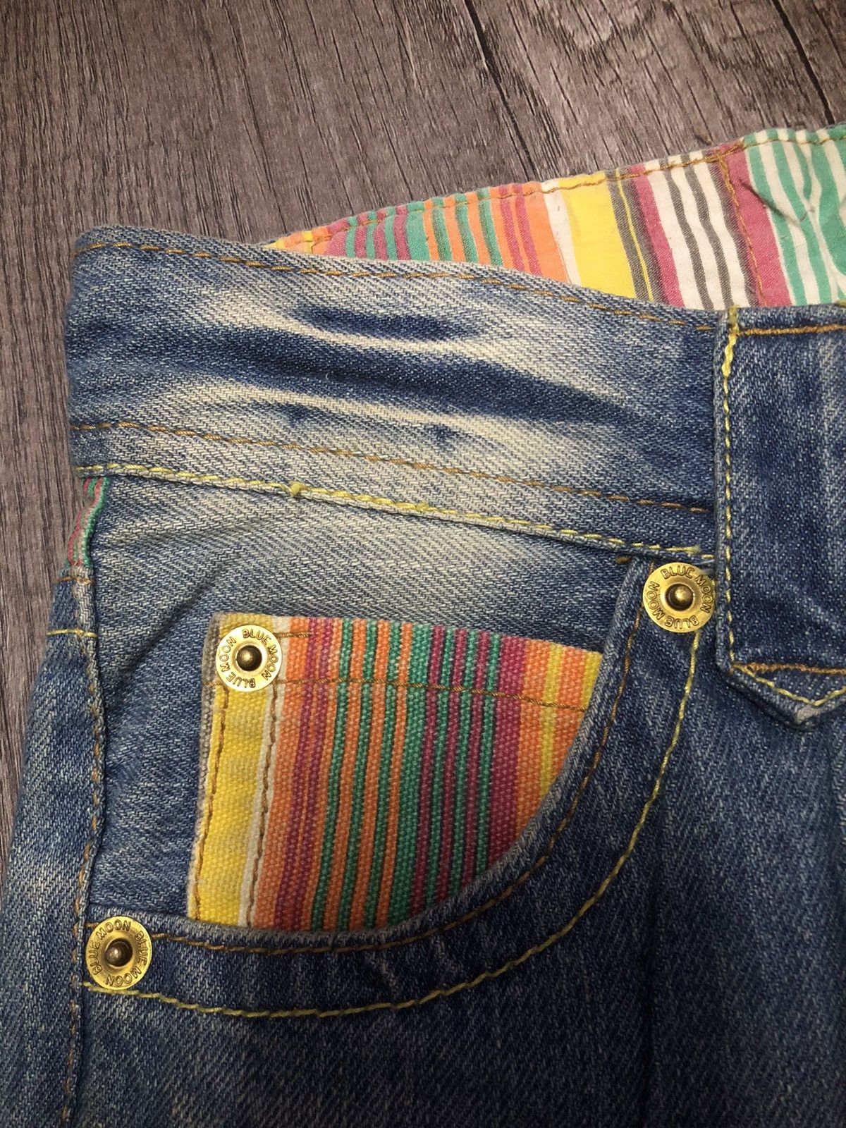 Blue Blue Japan × Hysteric Glamour Vintage Blue Moon Blue Jeans (unisex) Size US 30 / EU 46 - 15 Thumbnail
