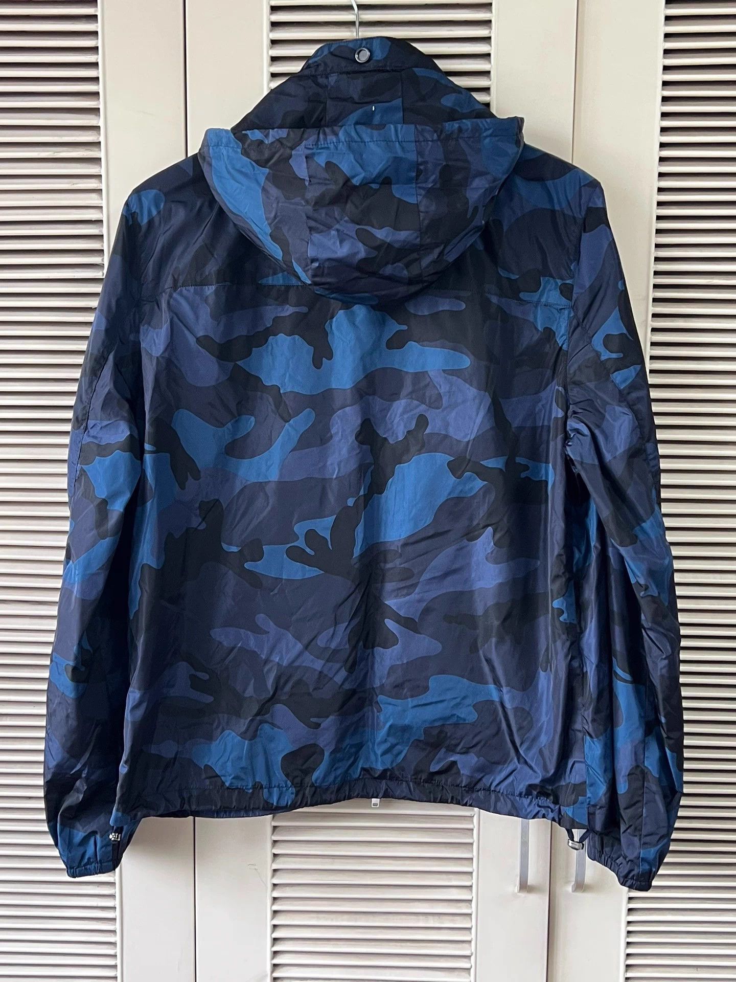 Valentino Valentino Men's Blue Camo Hooded Jacket 46 Size US S / EU 44-46 / 1 - 2 Thumbnail