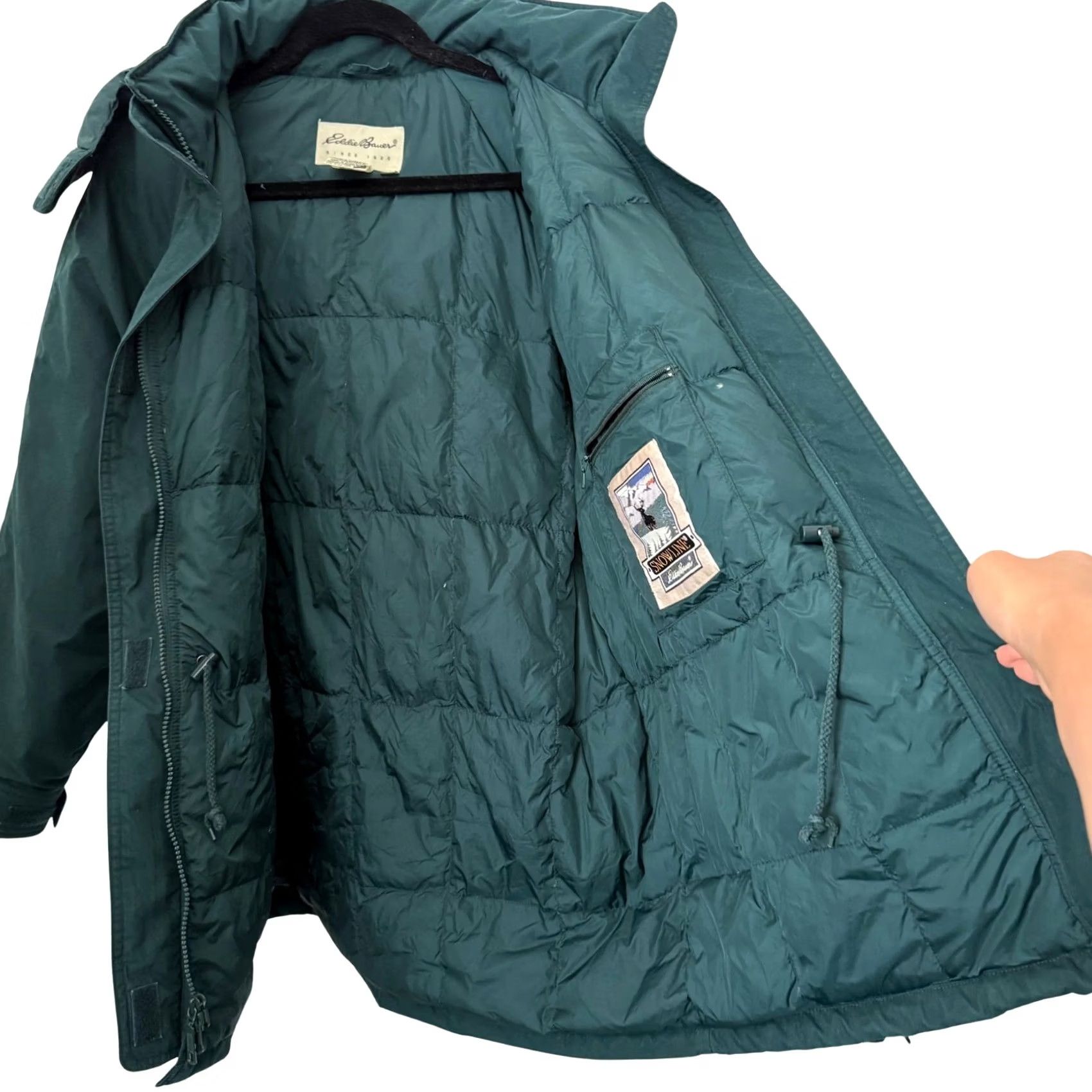 Eddie Bauer VINTAGE Eddie Bauer Snowline Goose Down Puffer Jacket Coat '90s Ski - Medium Womens Green Size M / US 6-8 / IT 42-44 - 5 Thumbnail