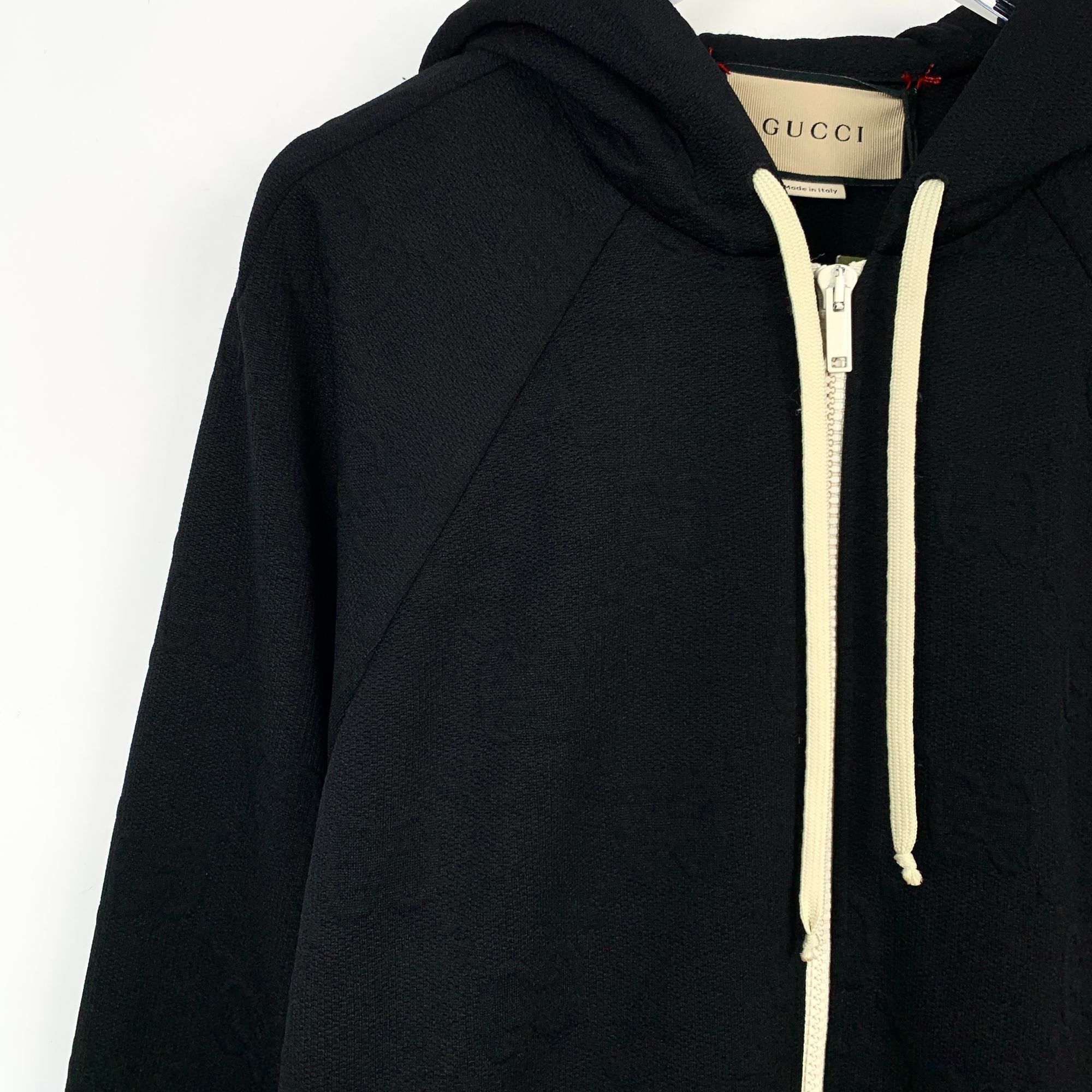 Gucci Gucci Black GG Jacquard Pattern Knit Hooded Zip-Up Jacket (S Size M / US 6-8 / IT 42-44 - 5 Thumbnail