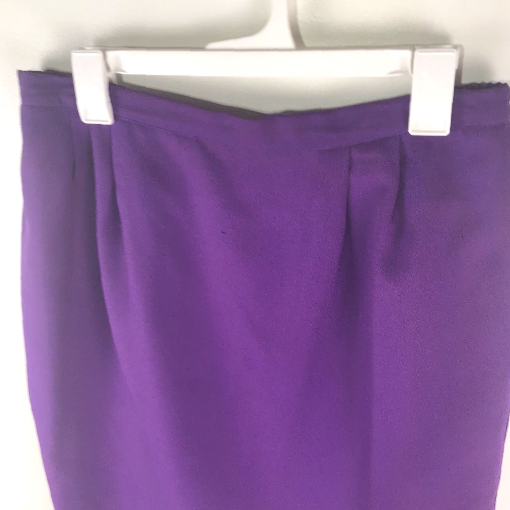 Vintage Vintage Karen Stuart Purple Pleated Midi Skirt Womens Size 16 USA Size 38" / US 16 / IT 52 - 2 Thumbnail