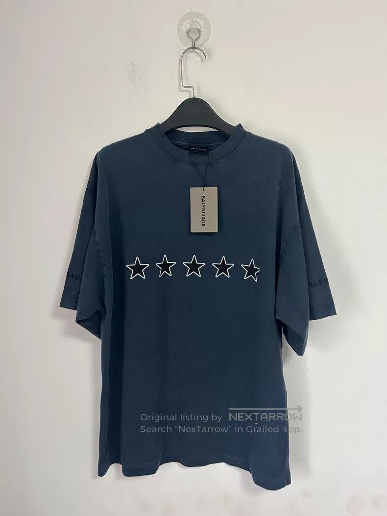 Balenciaga Balenciaga Loose Fit Retro Logo Embroidered Short Sleeve T Size US XS / EU 42 / 0 - 1 Thumbnail