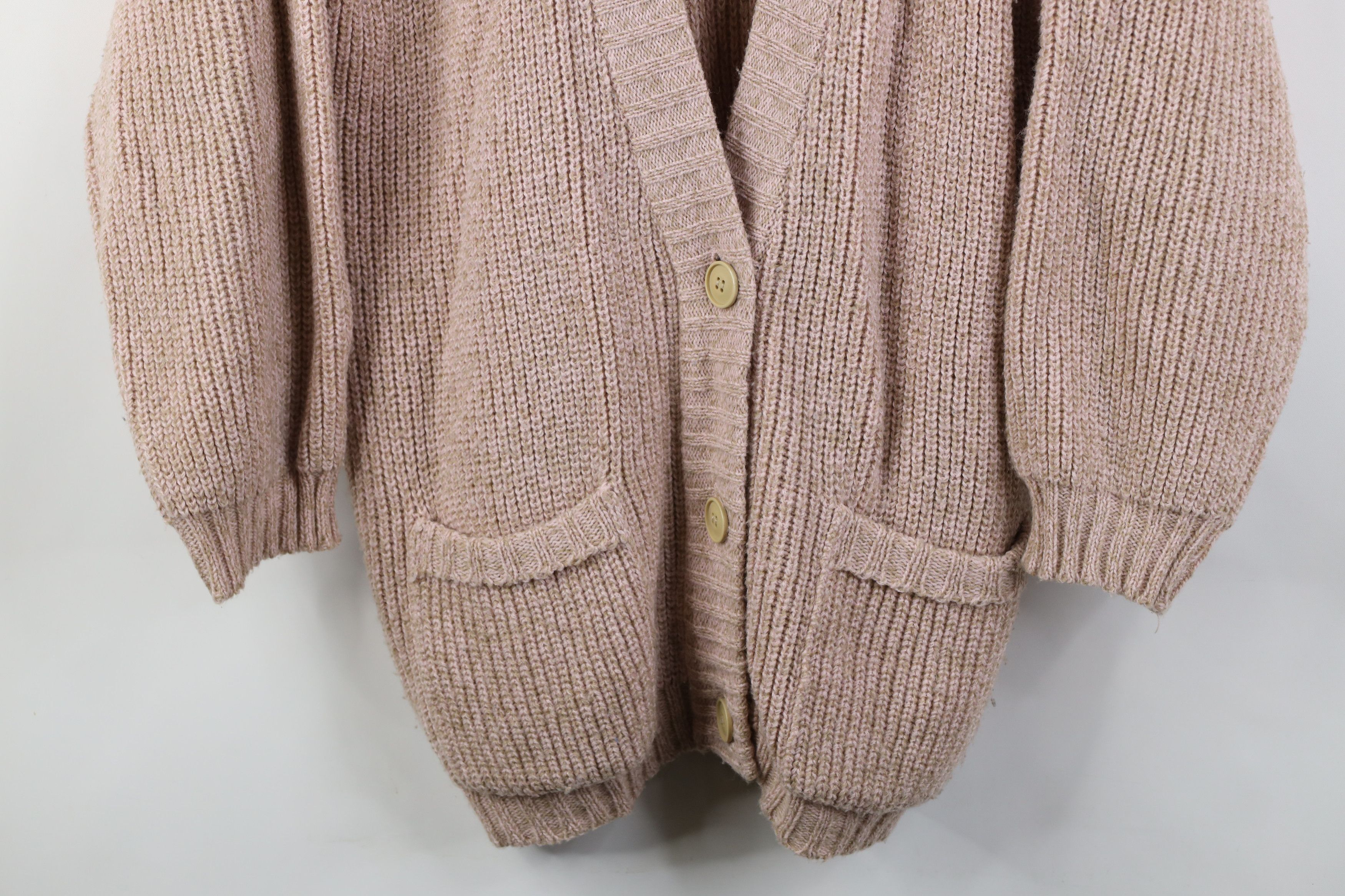 Vintage Vintage 90s Streetwear Baggy Ribbed Knit Cardigan Sweater Size M / US 6-8 / IT 42-44 - 3 Thumbnail