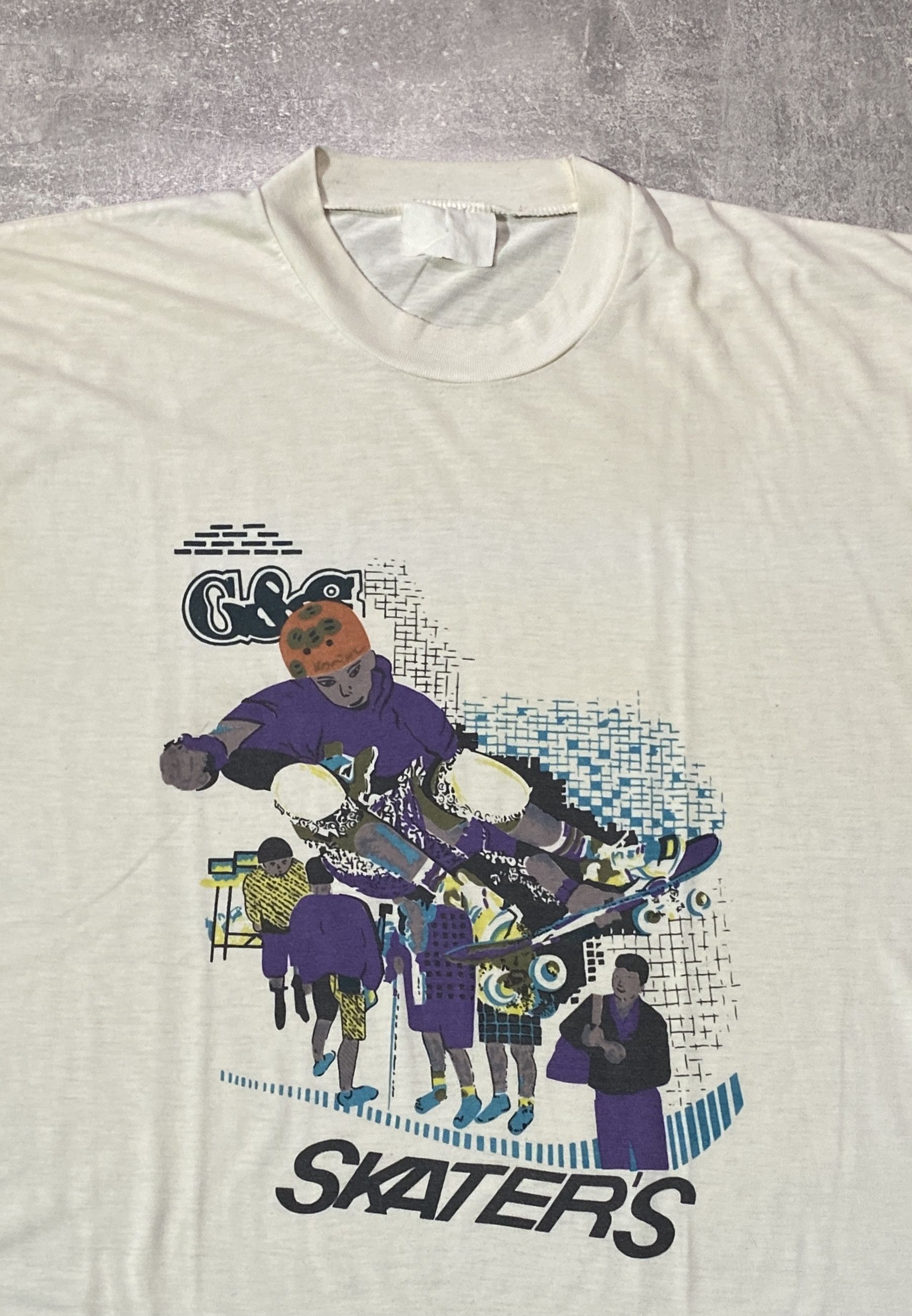 Vintage 90s SKATERS Tee Size US M / EU 48-50 / 2 - 2 Thumbnail