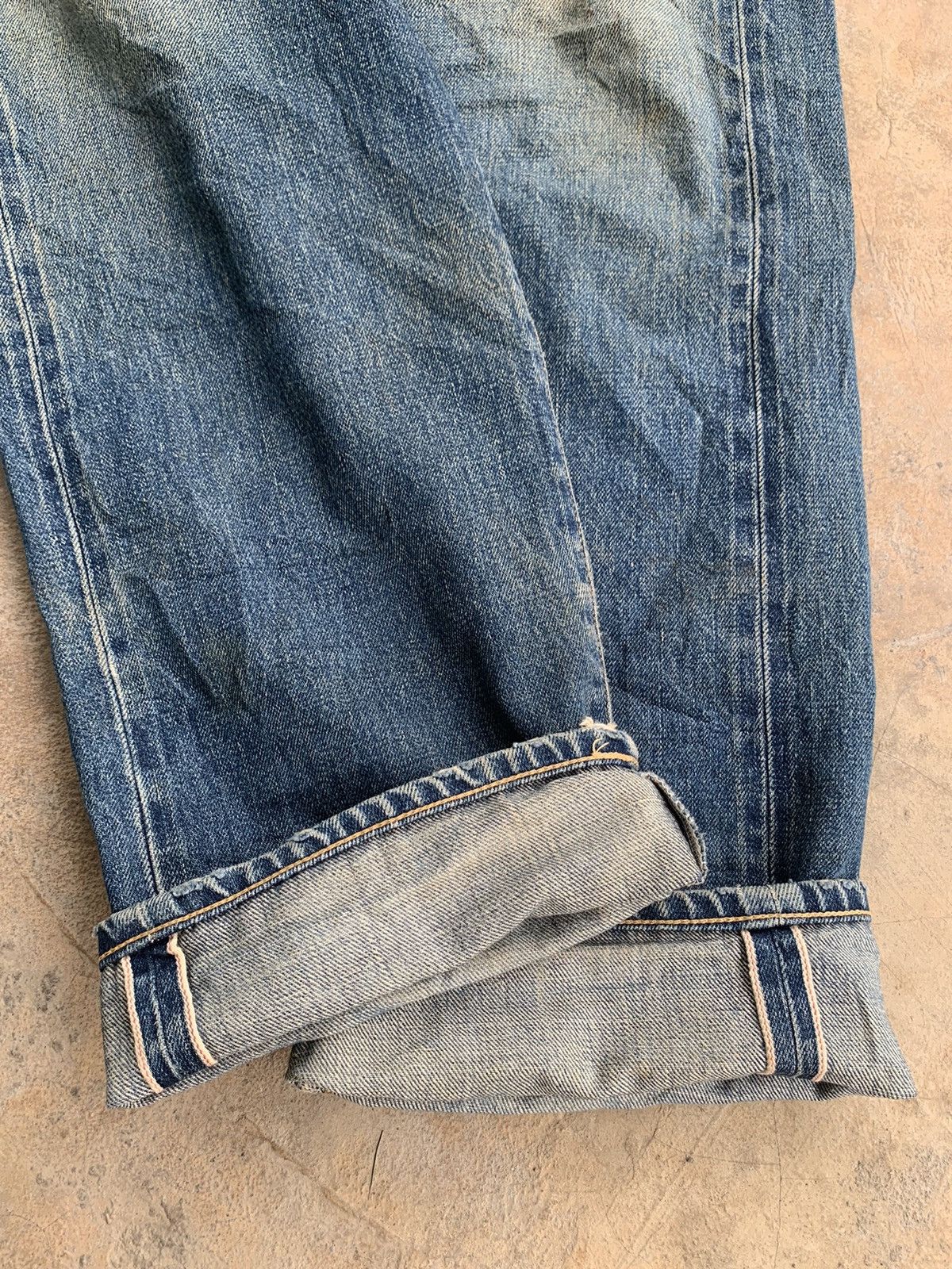 Japanese Brand × WHIZ LIMITED Whiz Limited Buckle Back Selvedge Distressed Denim Size US 36 / EU 52 - 12 Thumbnail