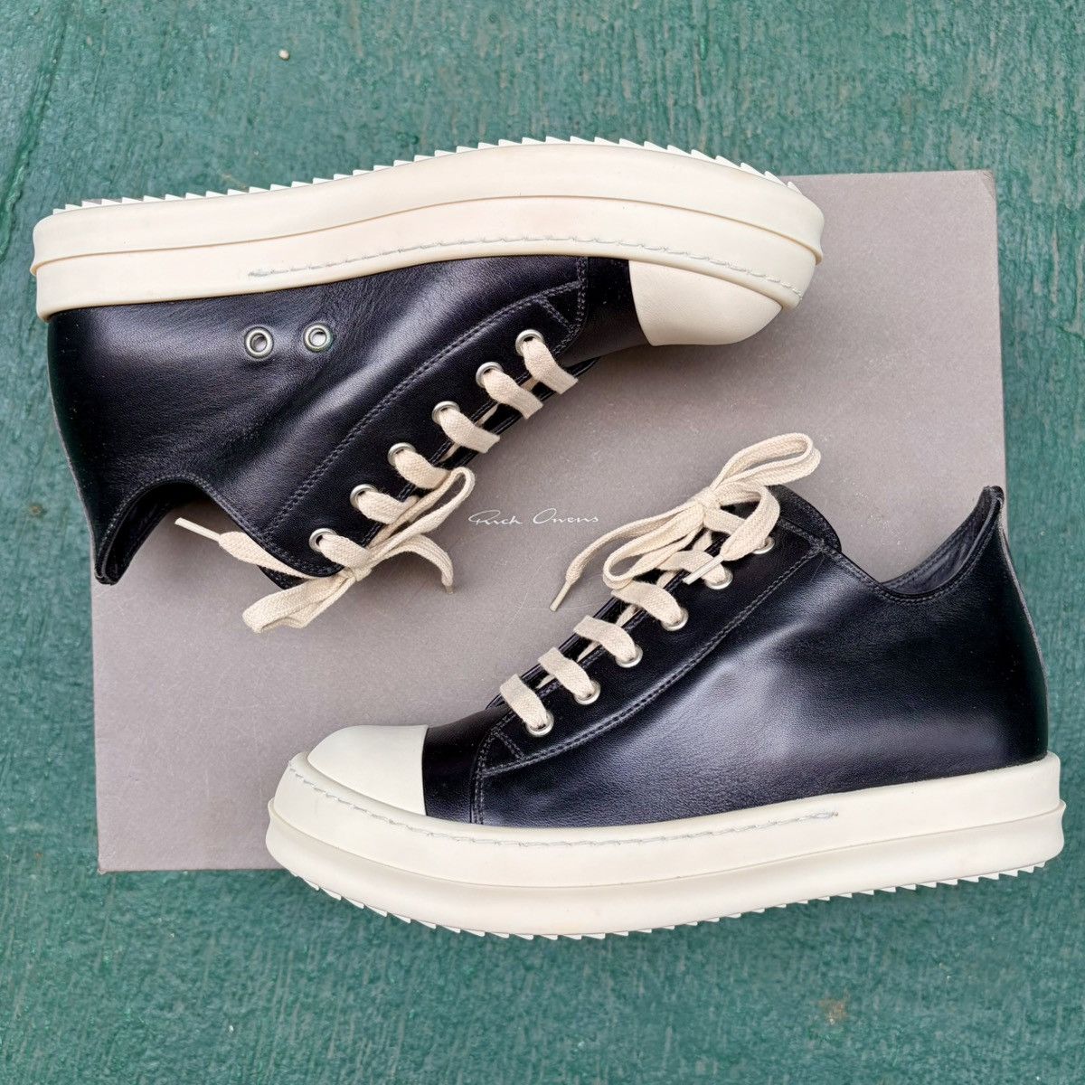 Rick Owens Rick Owens Mainline Leather Ramones Low Size US 6 / EU 39 - 12 Thumbnail