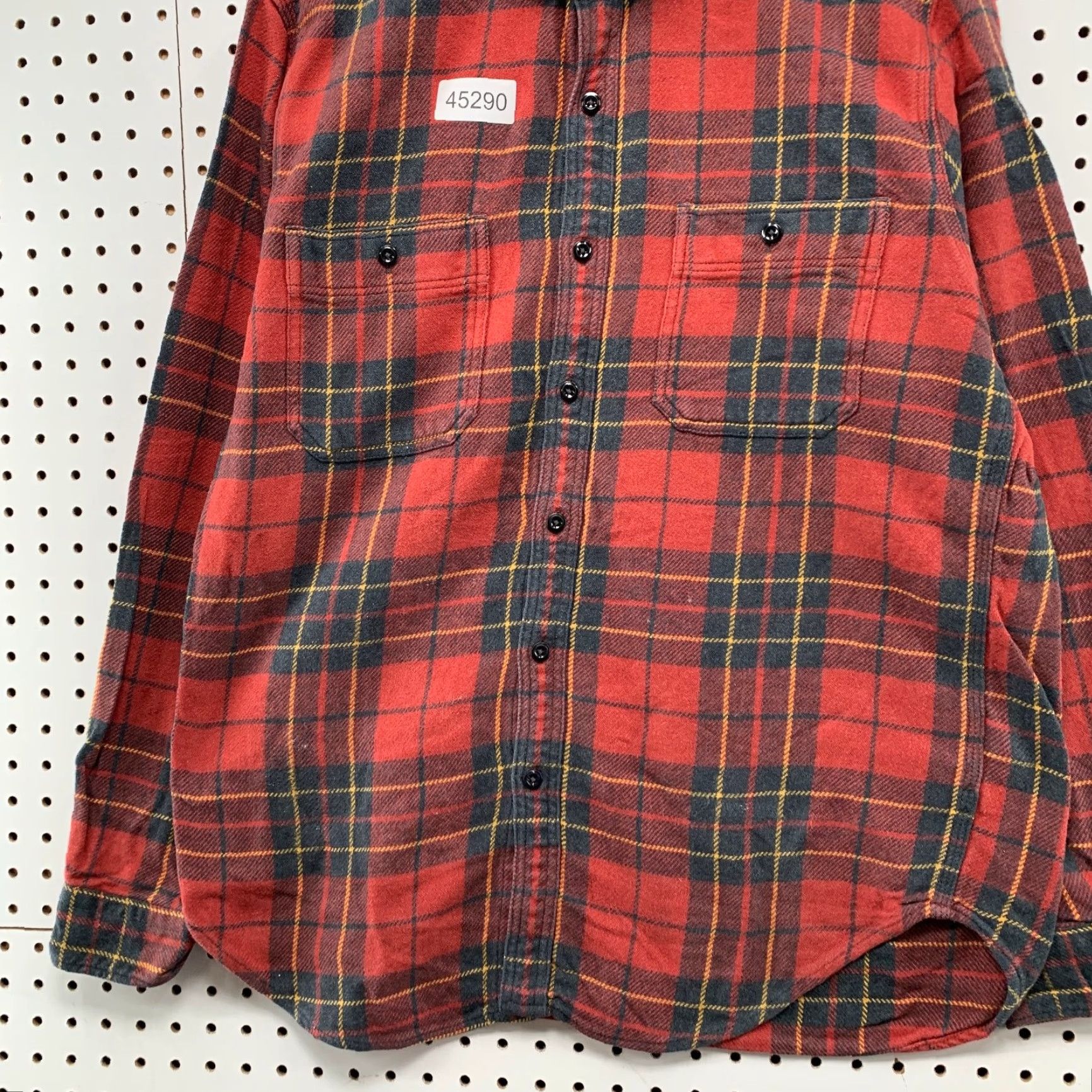 Wallace & Barnes VINTAGE Wallace & Barnes Flannel Button Shirt Mens Large Red Plaid Work Lumberjack Size US L / EU 52-54 / 3 - 3 Thumbnail