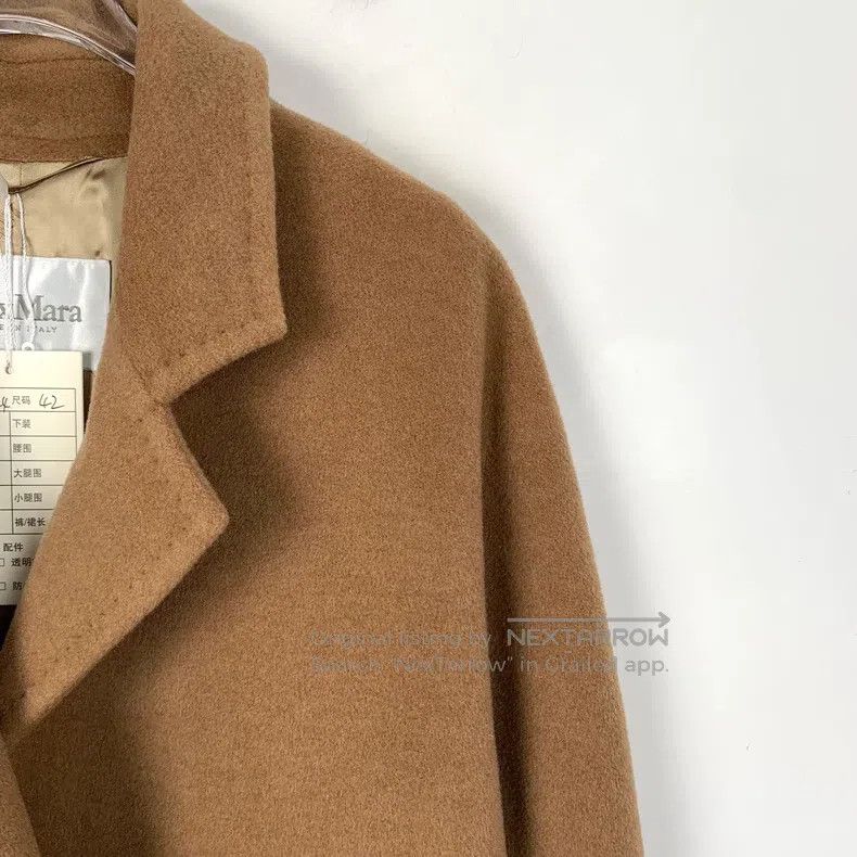 Max Mara Max Mara Brown Camel Hair Collar Double Breasted Coat Size L / US 10 / IT 46 - 3 Thumbnail
