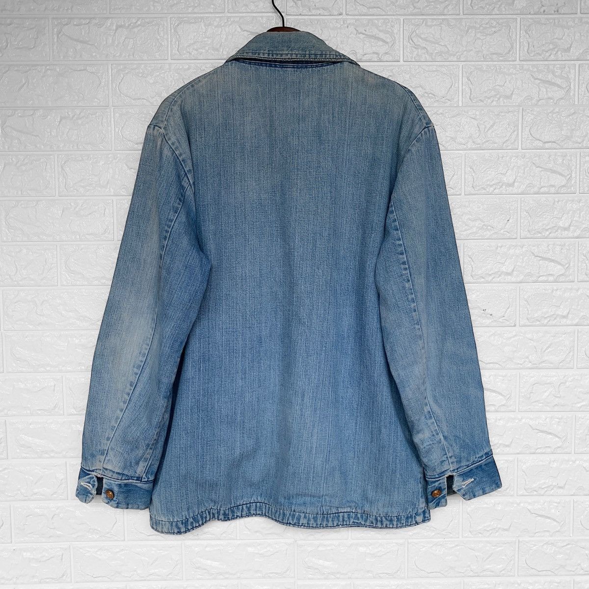 Vintage VINTAGE 1970s WRANGLER DENIM BLANKET LINED CHORE JACKET Size US L / EU 52-54 / 3 - 4 Thumbnail
