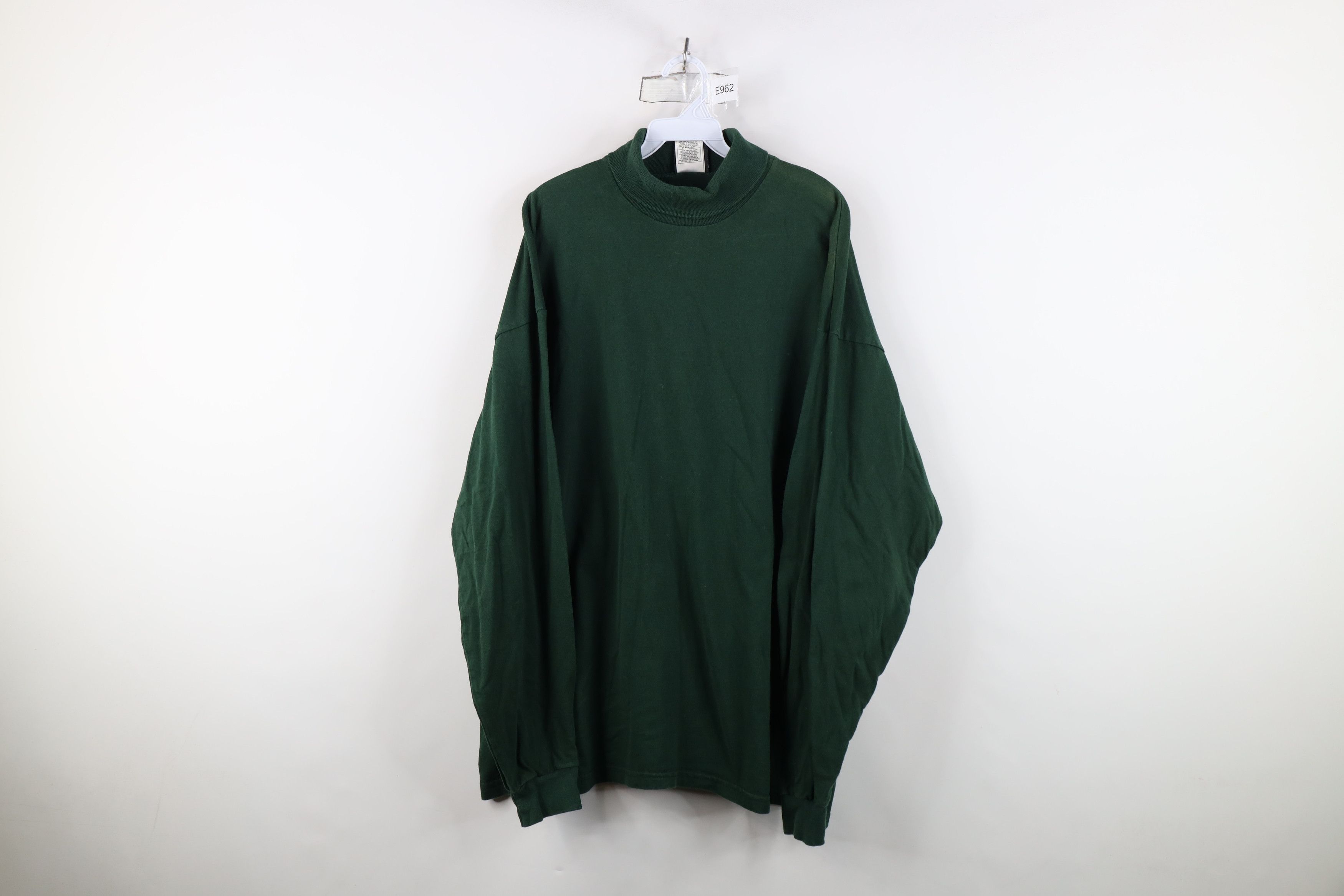 Vintage Vintage 90s Streetwear Heavyweight Turtleneck T-Shirt Green Size US XXL / EU 58 / 5 - 1 Thumbnail