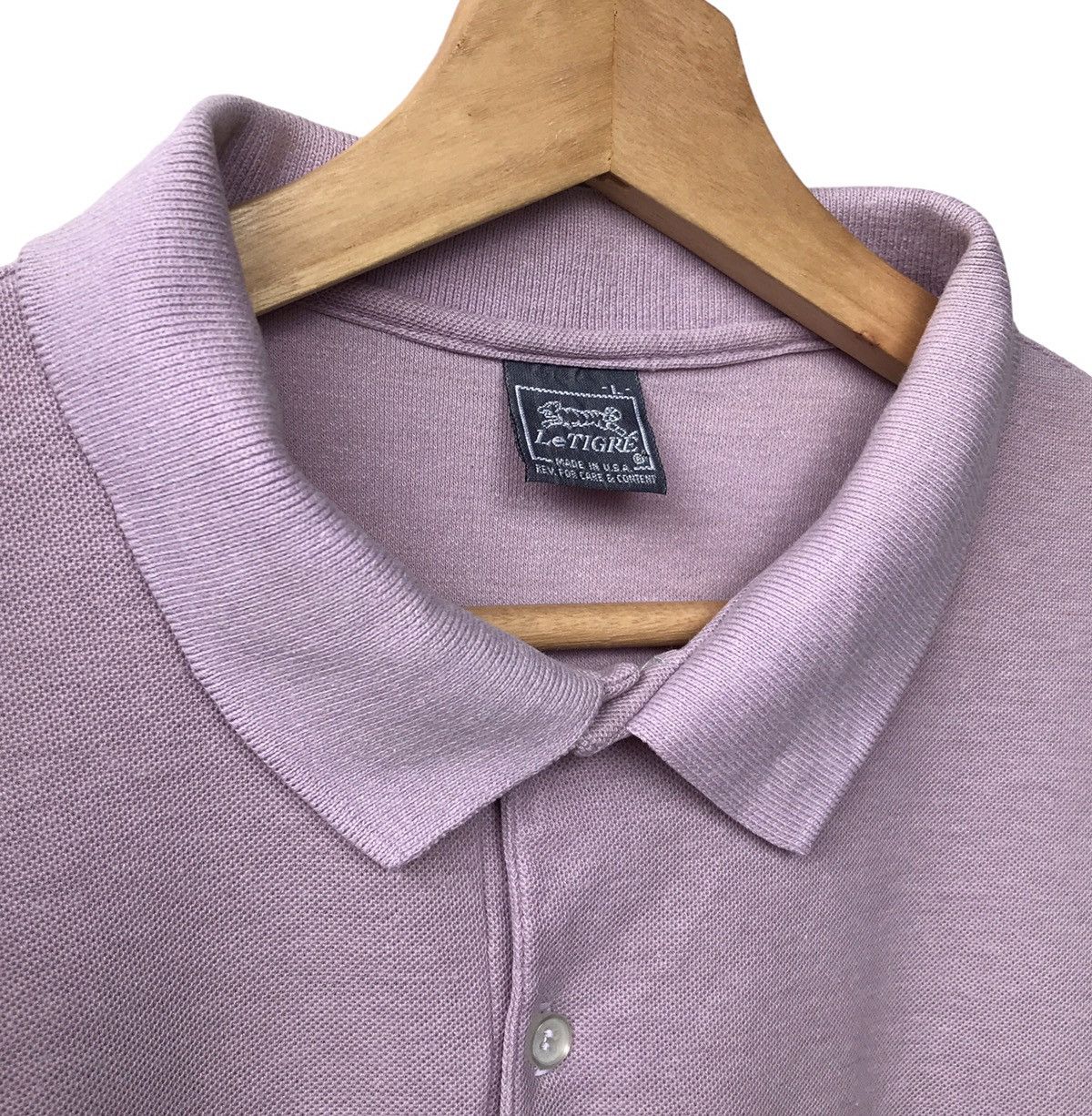 Le TIGRE × Vintage Le Tigre USA Small Logo Vintage 1980s Polo Tee Size US L / EU 52-54 / 3 - 4 Thumbnail