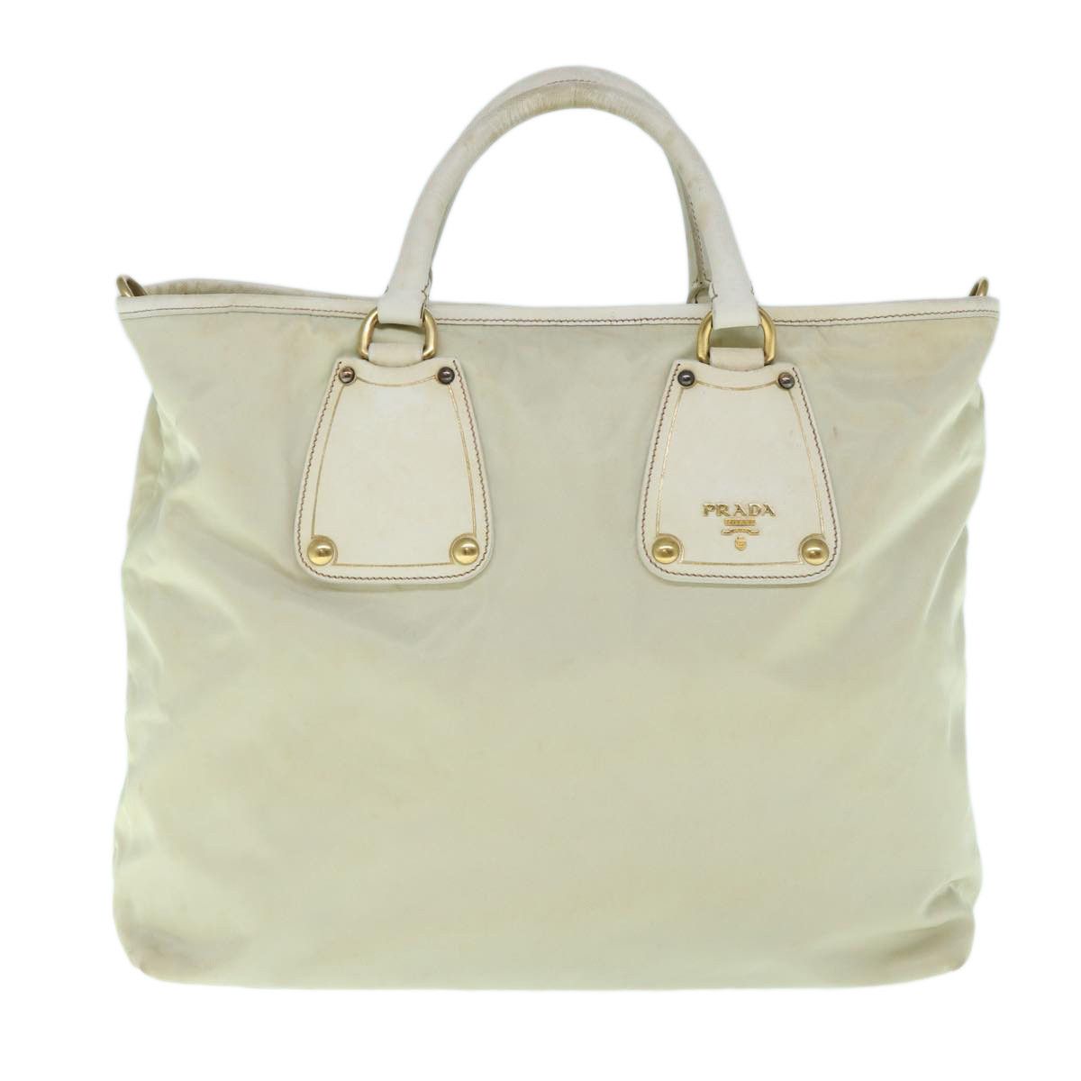 Prada Tessuto Beige Synthetic Handbag (Pre-Owned) Size ONE SIZE - 1 Thumbnail