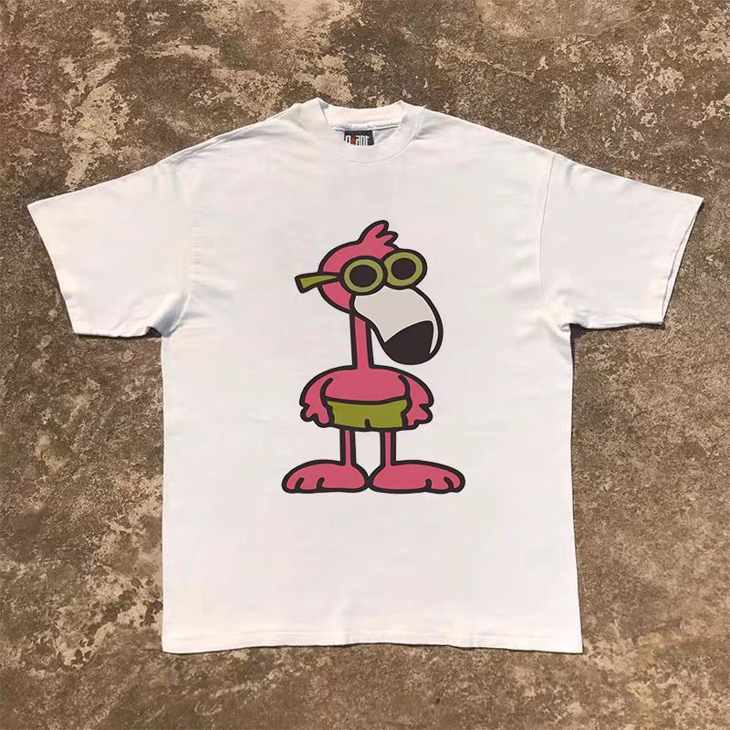 Vintage Flamingo print street washed retro loose t-shirt Size US M / EU 48-50 / 2 - 1 Thumbnail