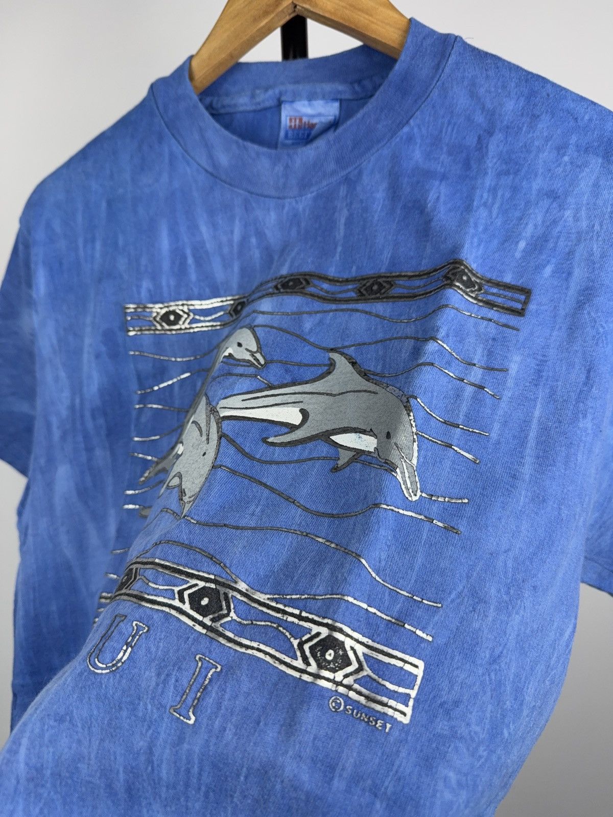 Vintage 90s Vintage Maui Dolphins Graphic T-Shirt Hanes Beefy-T Size US M / EU 48-50 / 2 - 4 Thumbnail