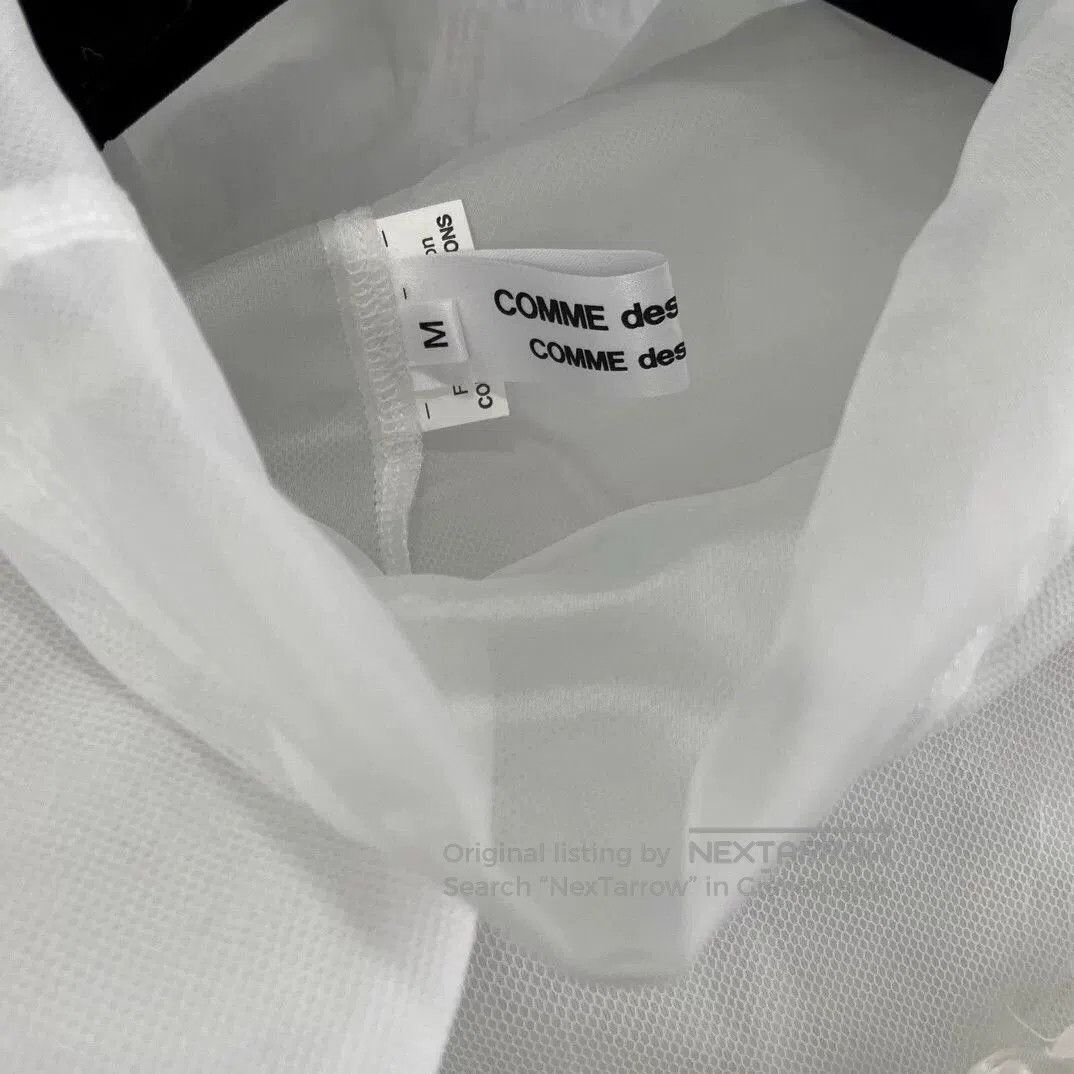 COMME des GARCONS White Lace Cape Coat.