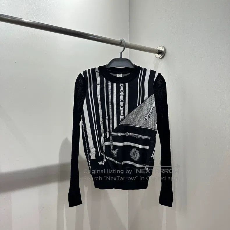 Hermes Hermes Patterned Silk Knit Long Sleeve Size XS / US 0-2 / IT 36-38 - 1 Thumbnail
