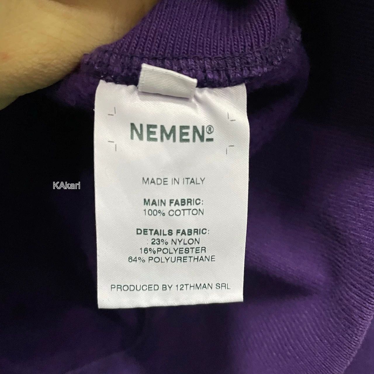 Nemen NEMEN Purple Print Logo Hoodie Size US L / EU 52-54 / 3 - 4 Thumbnail
