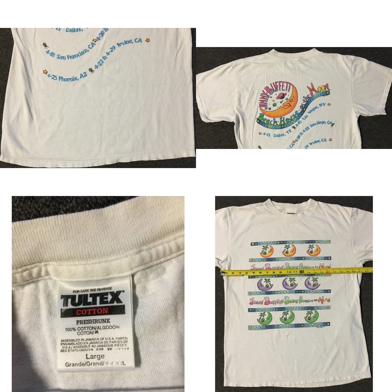 Vintage VINTAGE Jimmy Buffett Beach House On The Moon Faded Tour Shirt L Surf Rock Band Shirt Size US L / EU 52-54 / 3 - 8 Thumbnail