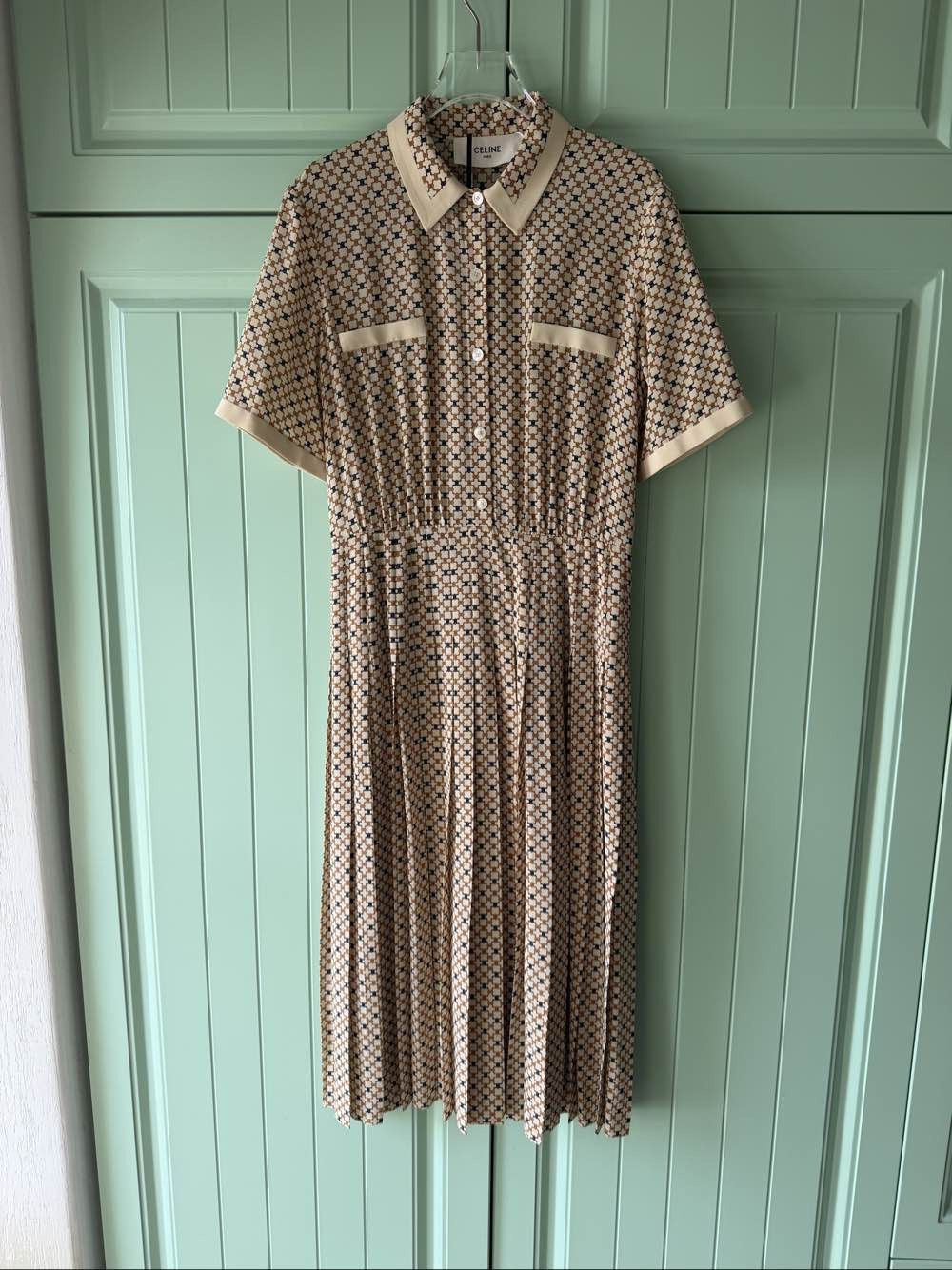 Celine Celine Triomphe Monogram Midi Dress Size 36 Size XS / US 0-2 / IT 36-38 - 1 Thumbnail