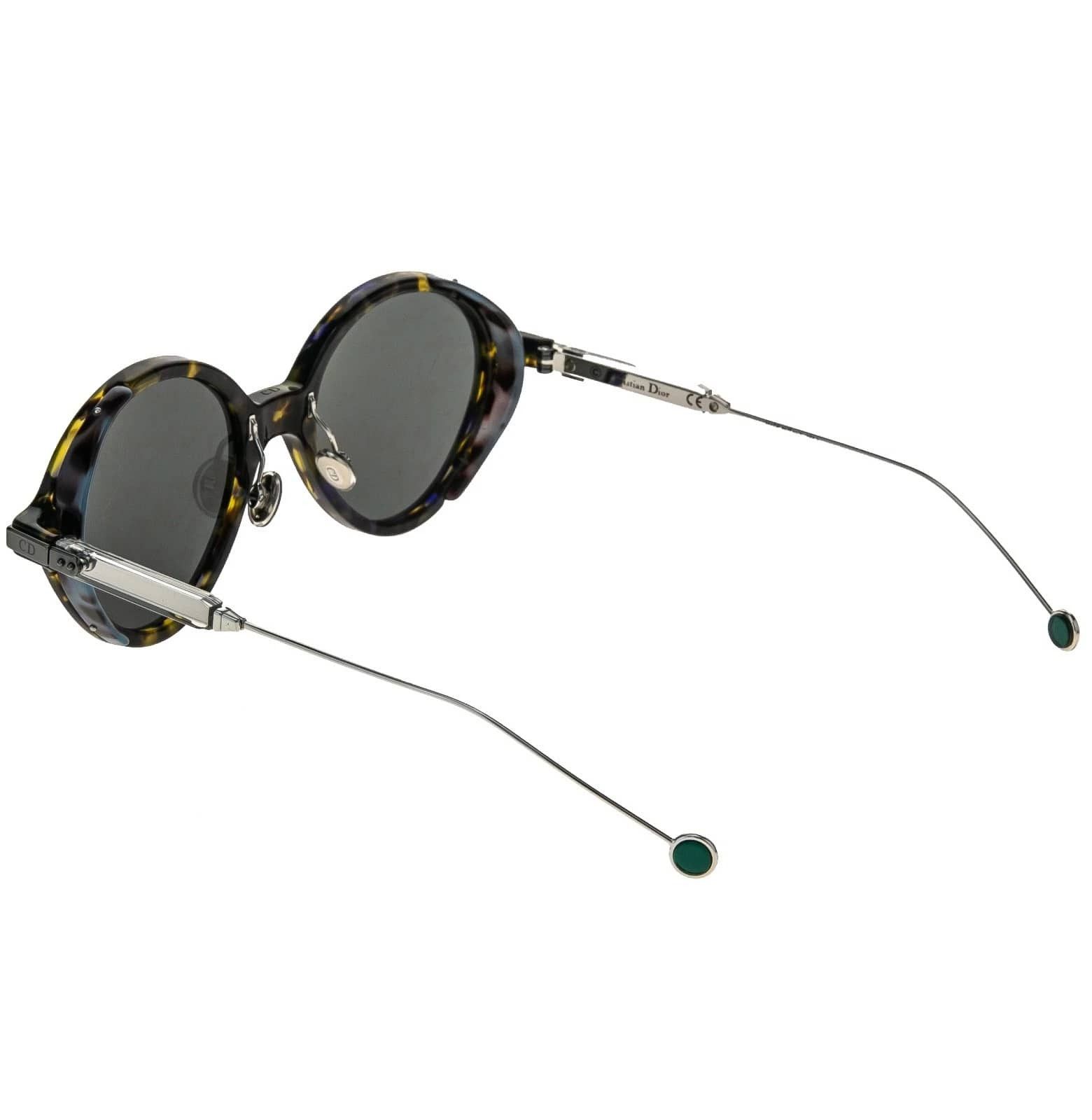Christian Dior Monsieur CHRISTIAN DIOR UMBRAGE Havana Green Round Unisex Sunglasses Size ONE SIZE - 9 Thumbnail
